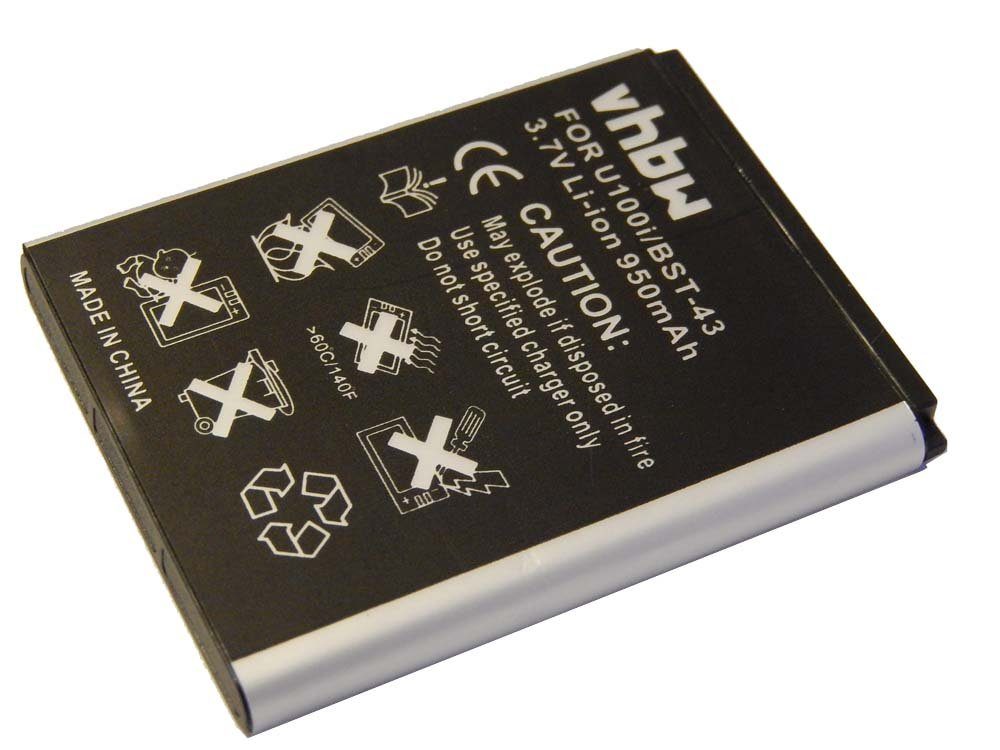 vhbw kompatibel Txt, Txt 950 Sony-Ericsson Li-Ion mit Vulcan Yari Pro, Smartphone-Akku V) U100i, mAh (3,7