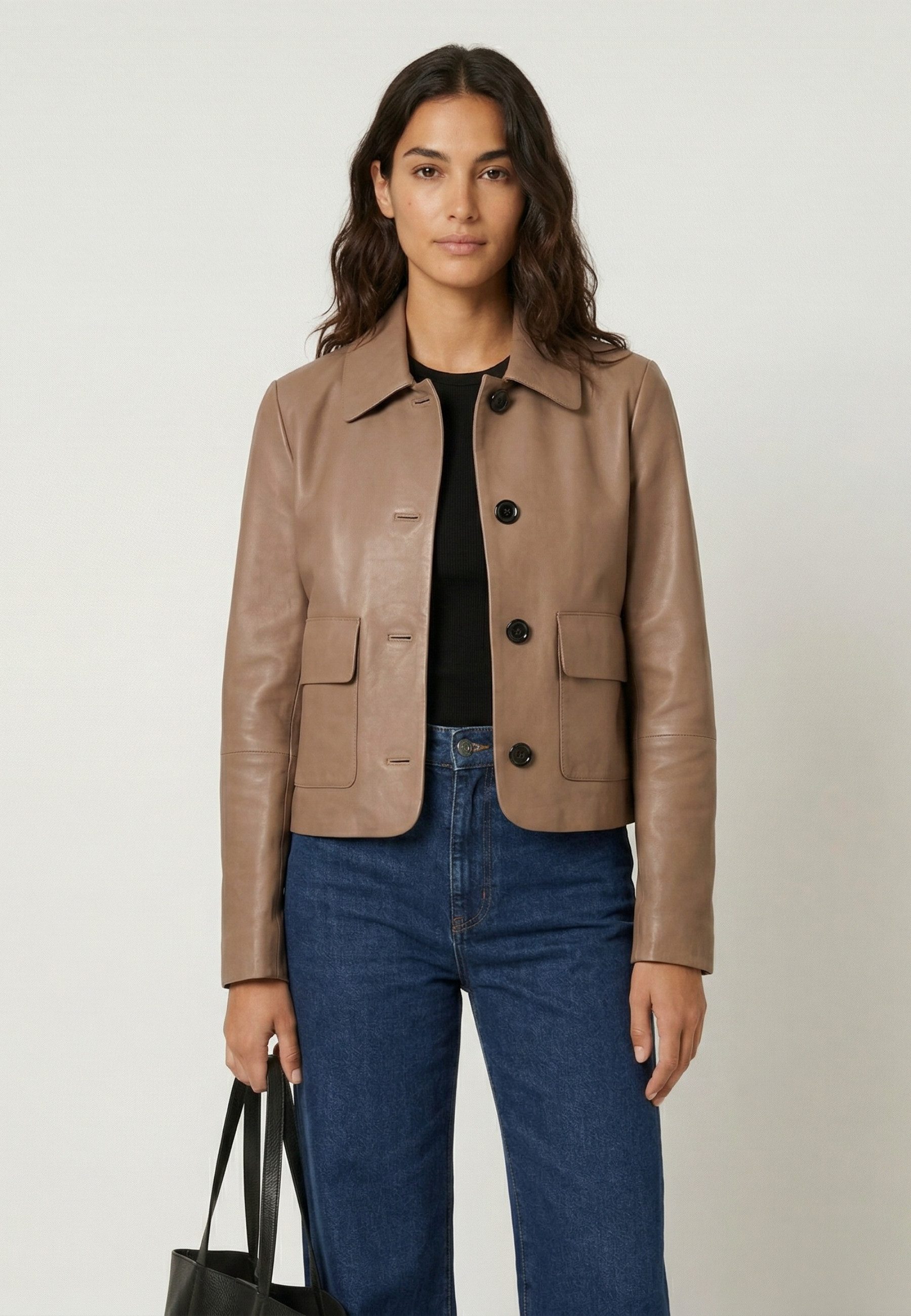 RICANO Lederjacke Paloma Handgefertigt aus echtem Lamm Nappa Leder