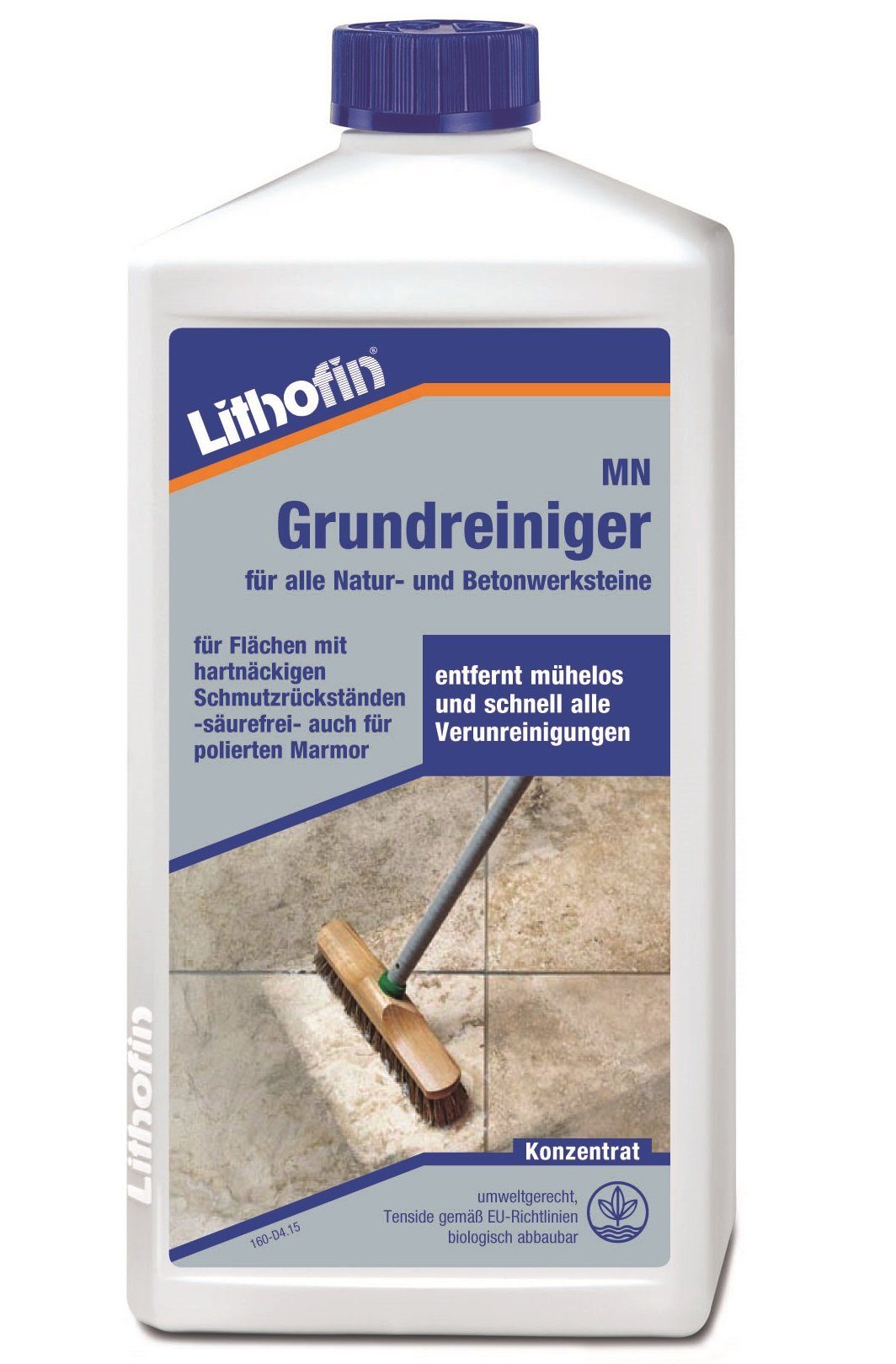 Lithofin LITHOFIN MN Grundreiniger Konzentrat für Bodenbeläge, Marmor und Kalks Naturstein-Reiniger