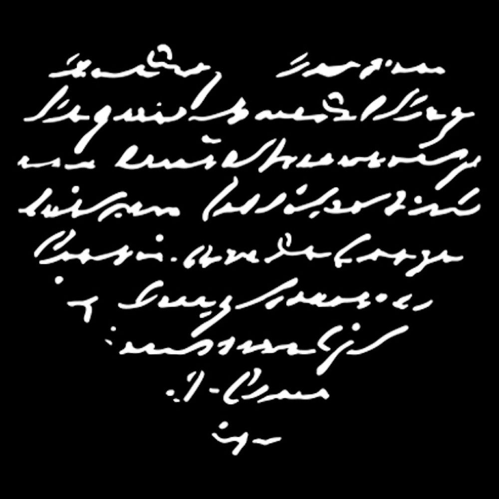 Stamperia Malschablone Schablone Family - Heart with writing, 12 x 12 cm