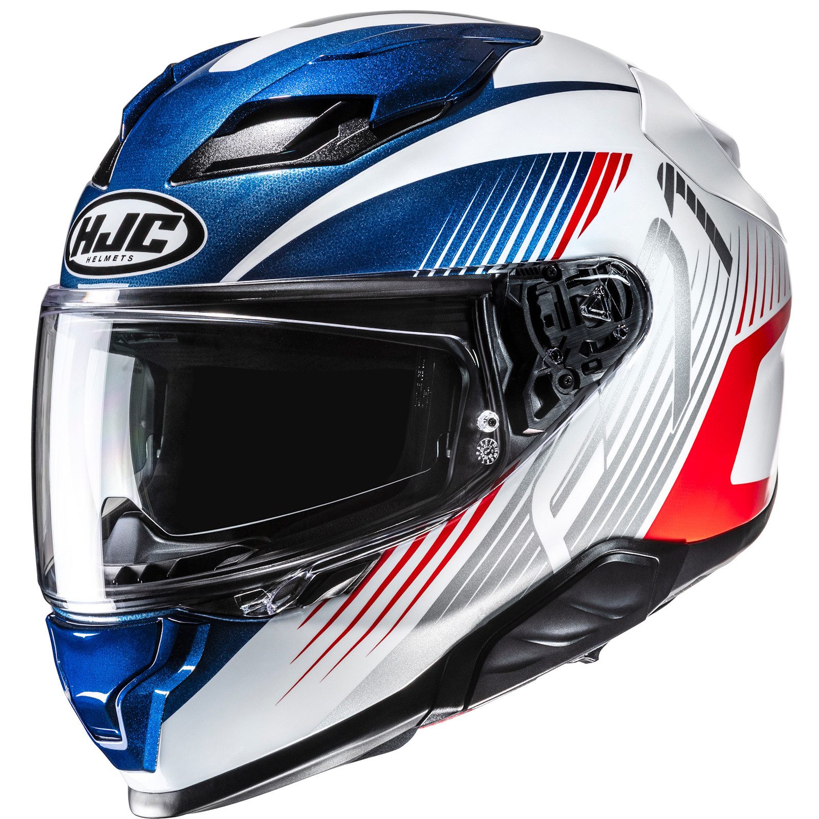 Motorradhelm HJC F71 Catos MC21 Integralhelm Weiß / Blau / Rot M