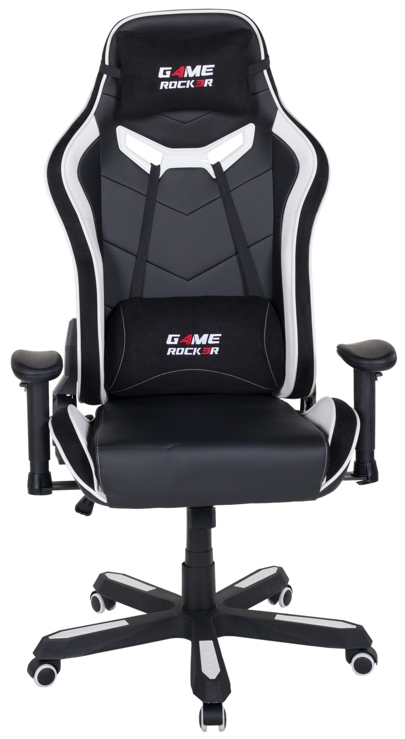 Duo Collection Gaming-Stuhl Game-Rocker, 150kg belastbar, in schwarz / weiß - 72x128x72 (BxHxT)