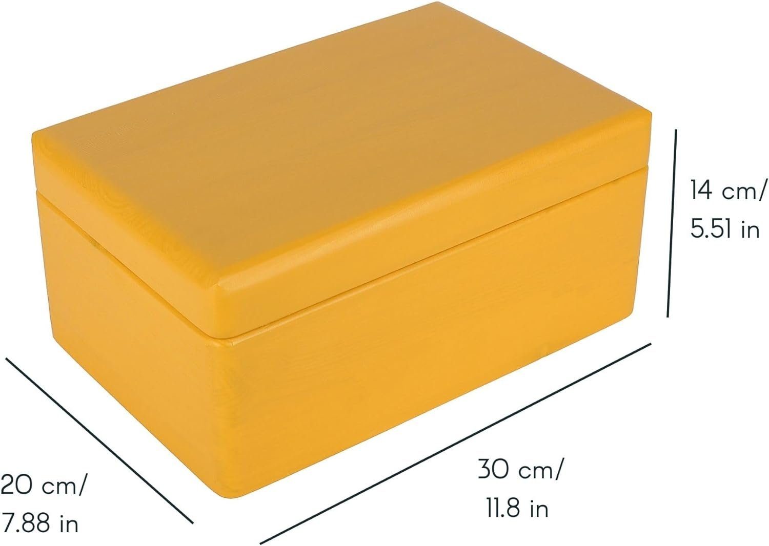 Creative Deco Holzkiste mit Deckel Groß Erinnerungsbox Baby Holzbox 30 x 20 x 14 cm, mit Scharnieren