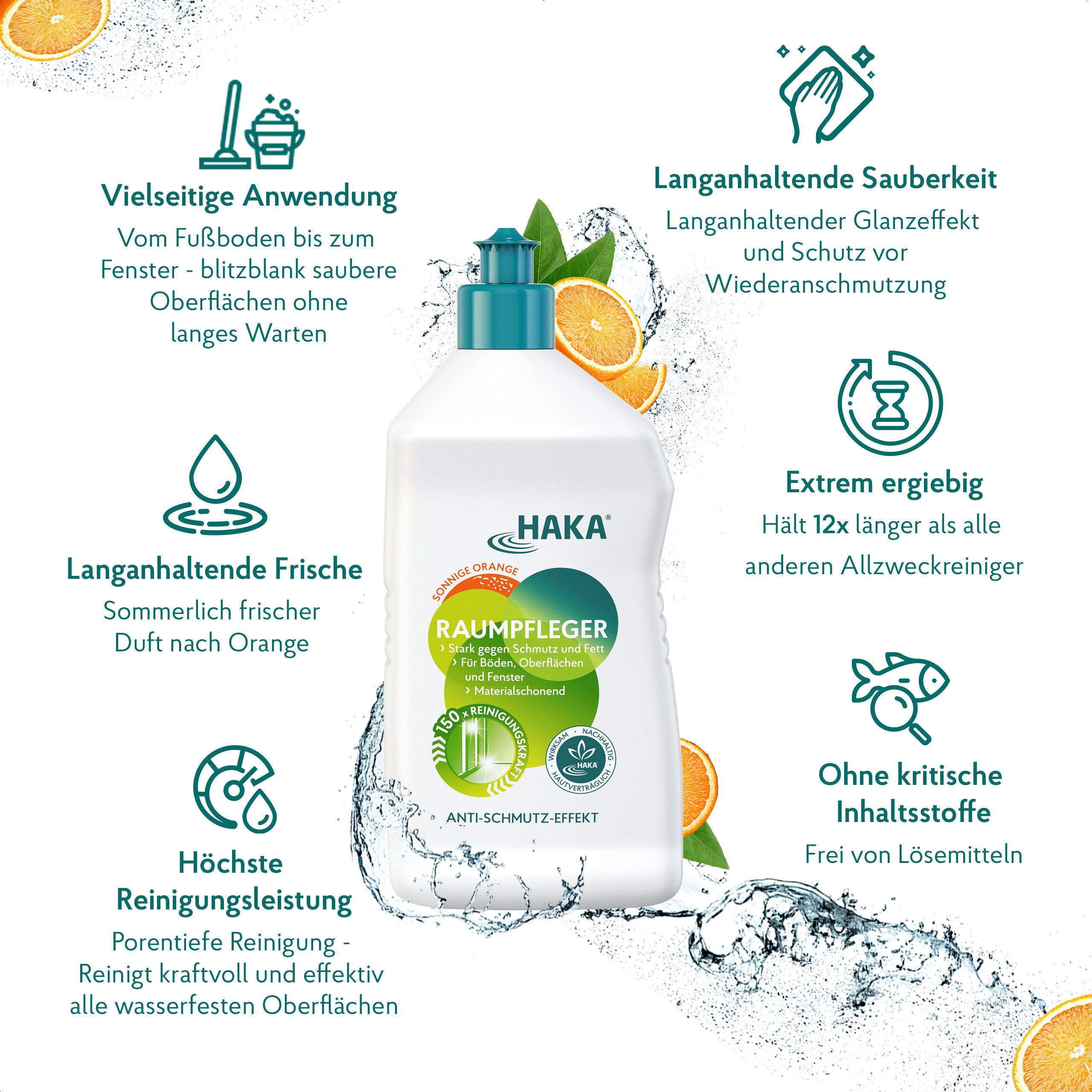 HAKA Raumpfleger Sonnige Orange 750ml Fussbodenreiniger