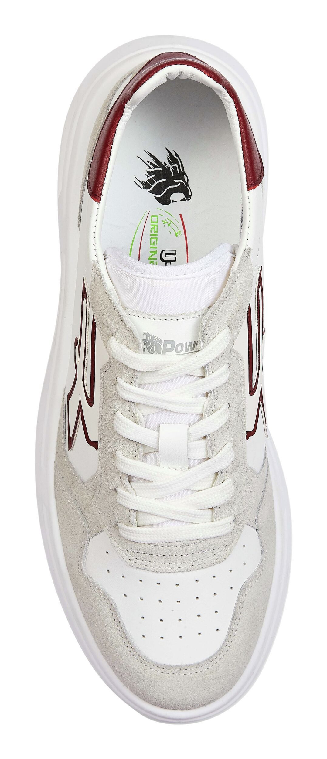 U-Power Schnürschuh Berufshalbschuh Venom OB SR, weiß/beige/rot