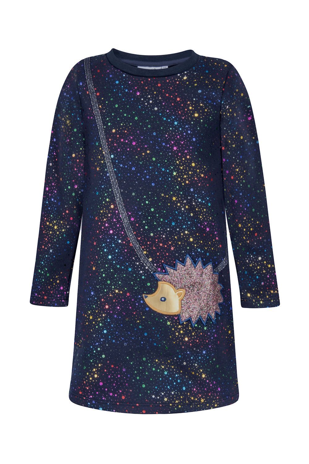 A-Linien-Kleid Happy Girls Kleid Langarm Igel navy blau