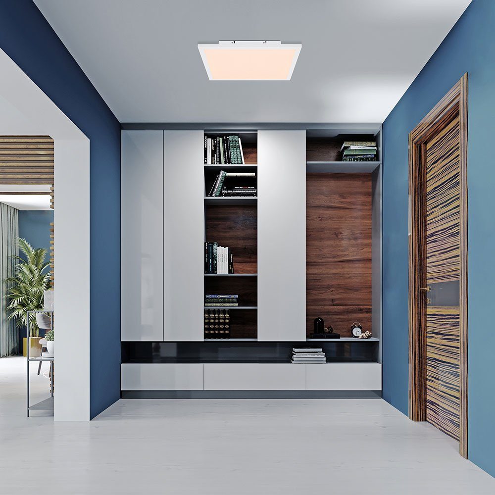 Globo LED Deckenleuchte, Deckenleuchte Wohnzimmerleuchte Warmweiß, LED Deckenlampe verbaut, LED-Leuchtmittel Panel fest