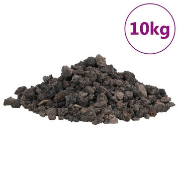 vidaXL Aquarien-Substrat Lavagranulat 10 kg Schwarz 1-2 cm