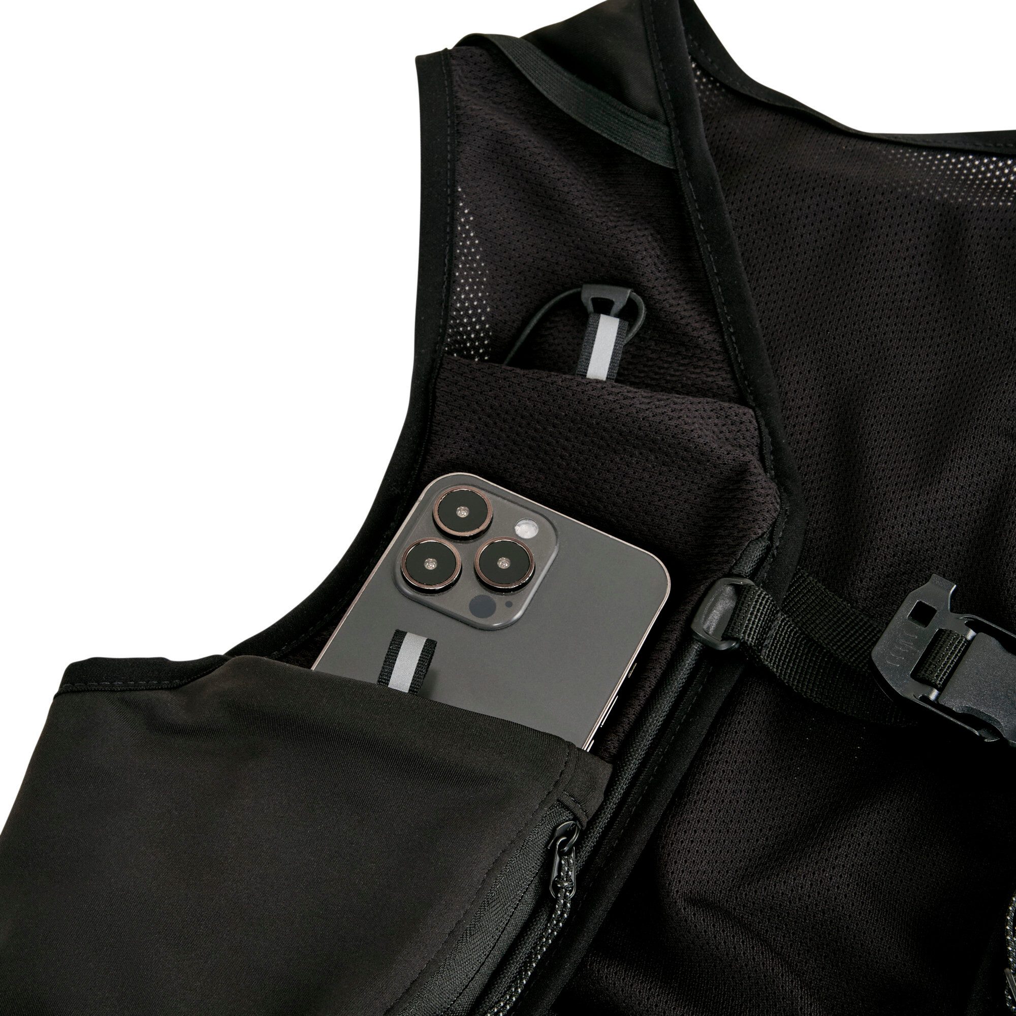 PUMA Funktionsweste RACE DAY RUNNING VEST anliegende Passform, mit Reißverschlusstasche, mit Pfeife