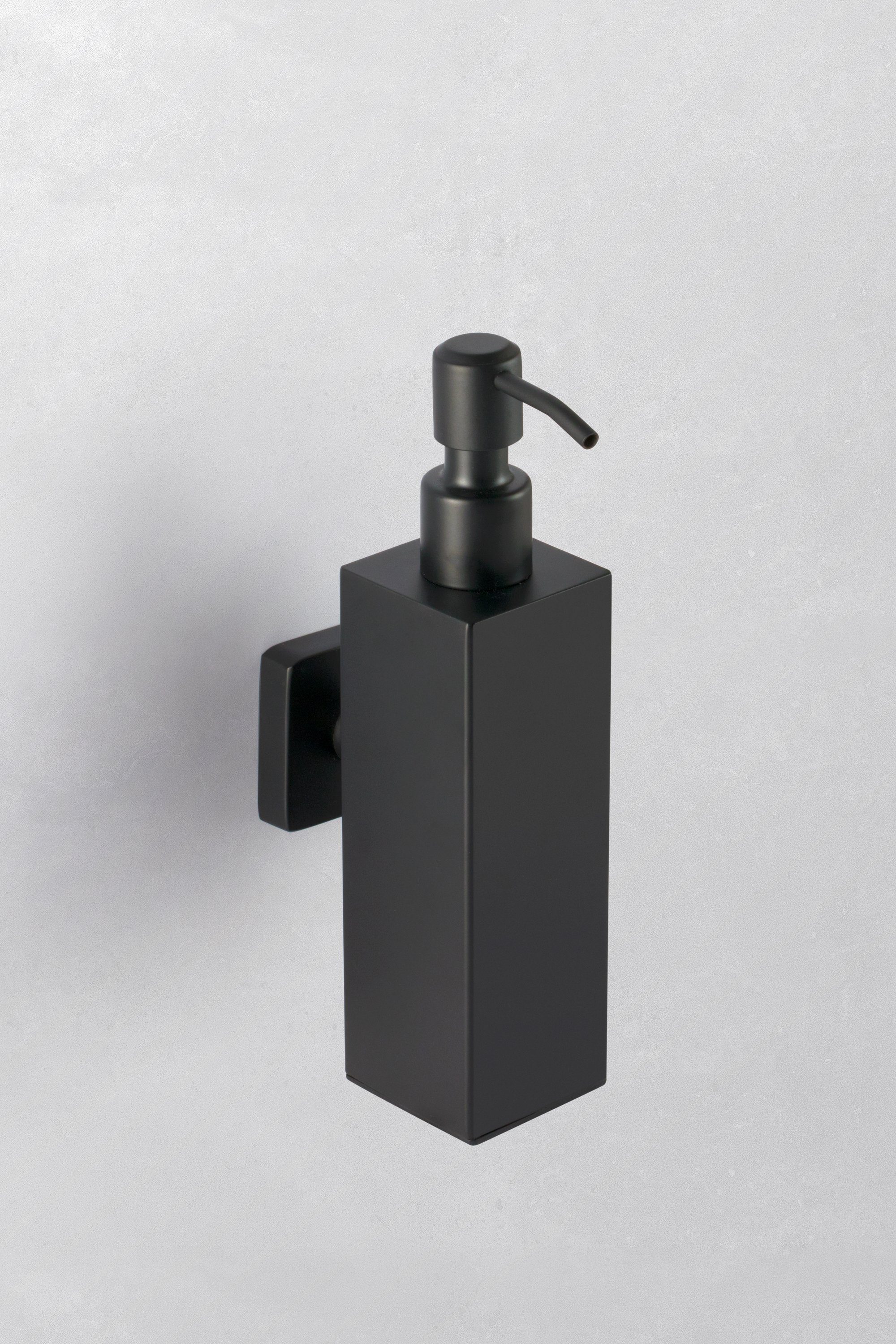 Ambrosya Seifenspender Seifenspender - Glas, aus Wandmontage Seife Seifenhalter Edelstahl schwarzem Spender WC Küche Bad