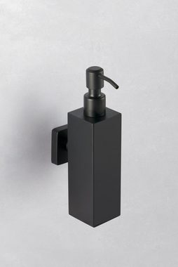 Ambrosya Seifenspender Seifenspender aus schwarzem Edelstahl - Seifenhalter Seife Spender, Wandmontage