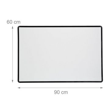 relaxdays Magnettafel Whiteboard magnetisch, 60 x 90cm