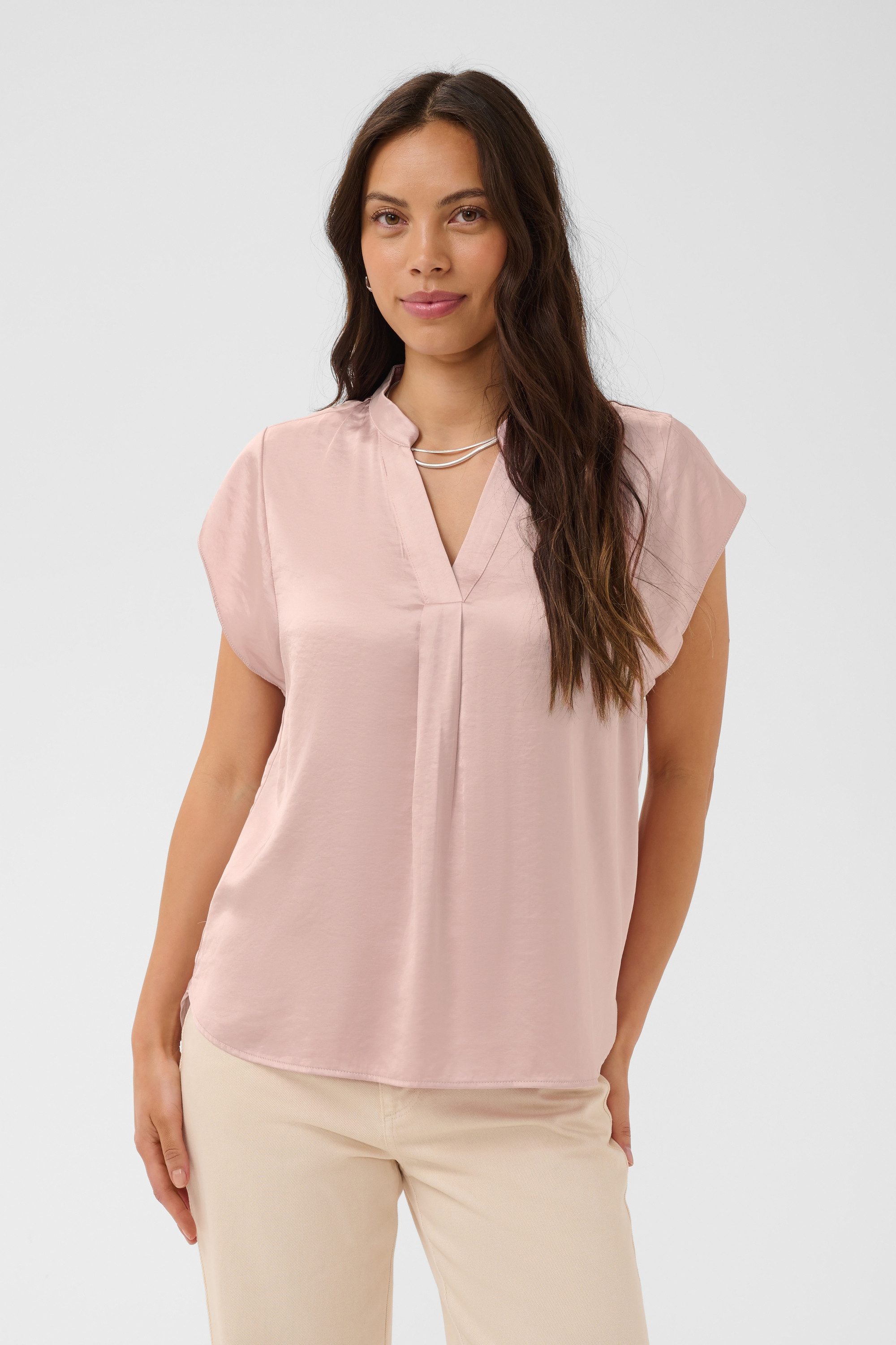Saint Tropez Kurzarmbluse Kurzarm-Bluse PananSZ