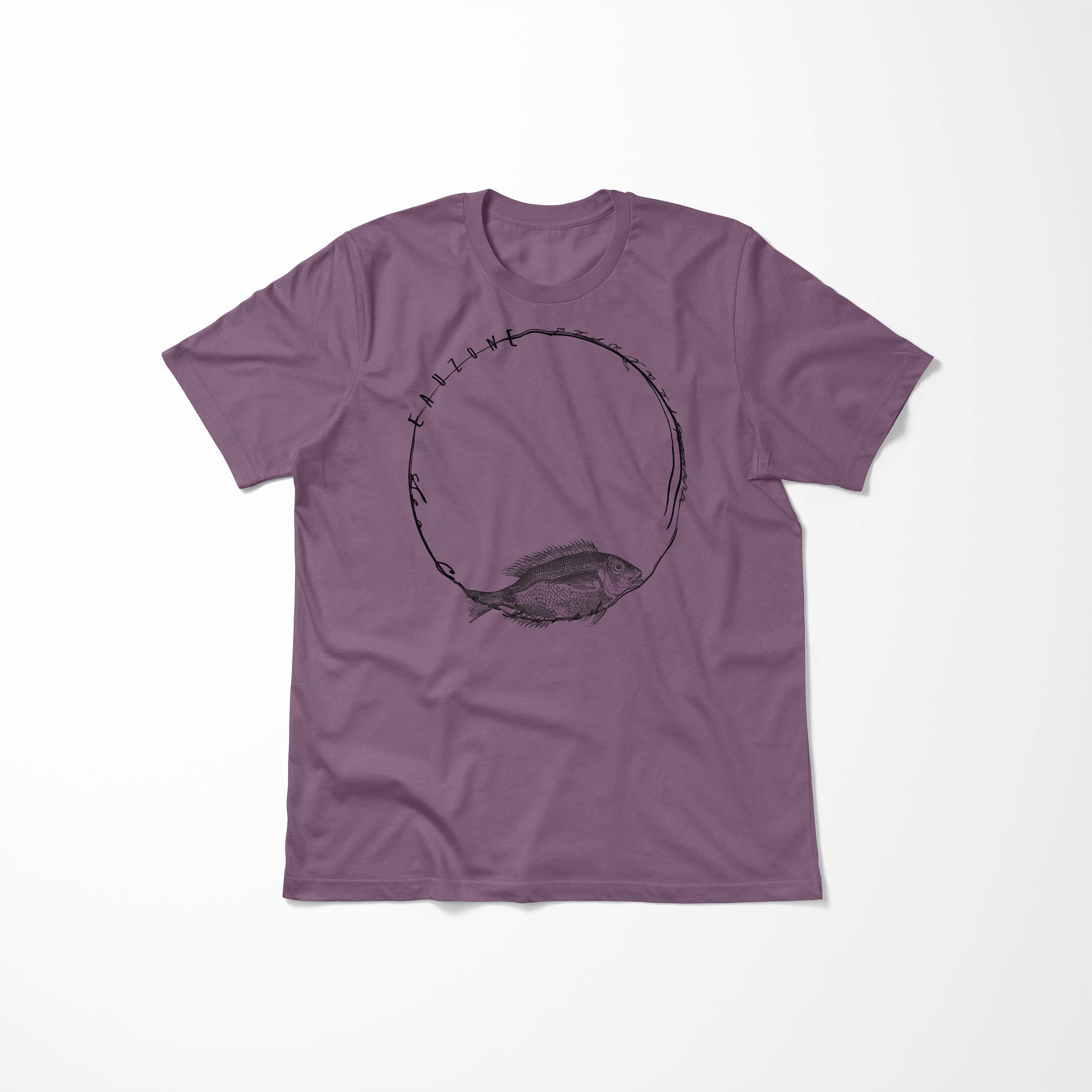 T-Shirt Serie: Fische und Struktur sportlicher / Schnitt - Shiraz Sea feine Art Creatures, Sea Tiefsee Sinus 037 T-Shirt