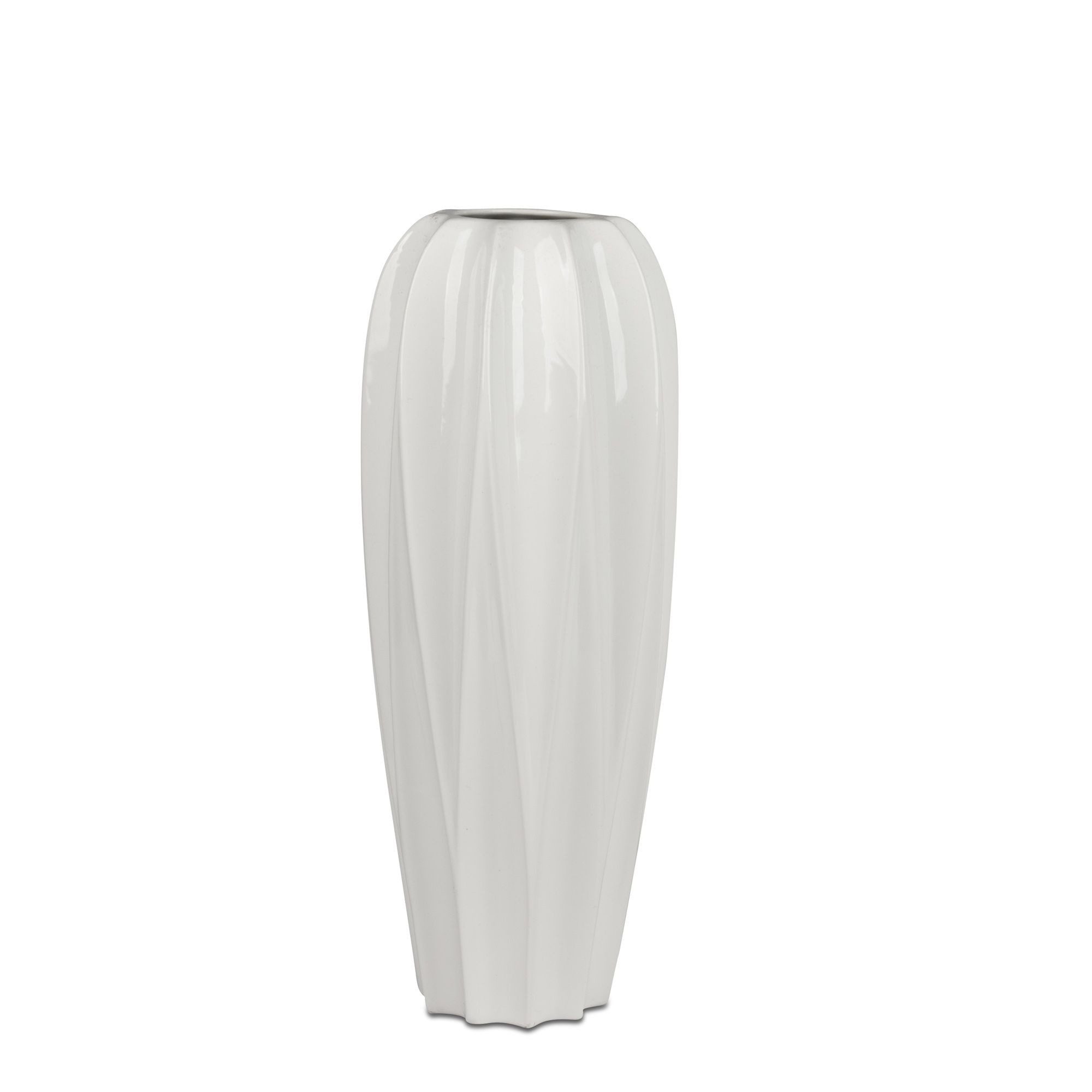 formano Bodenvase Basic, Farbe: Weiß, Motiv: Relief