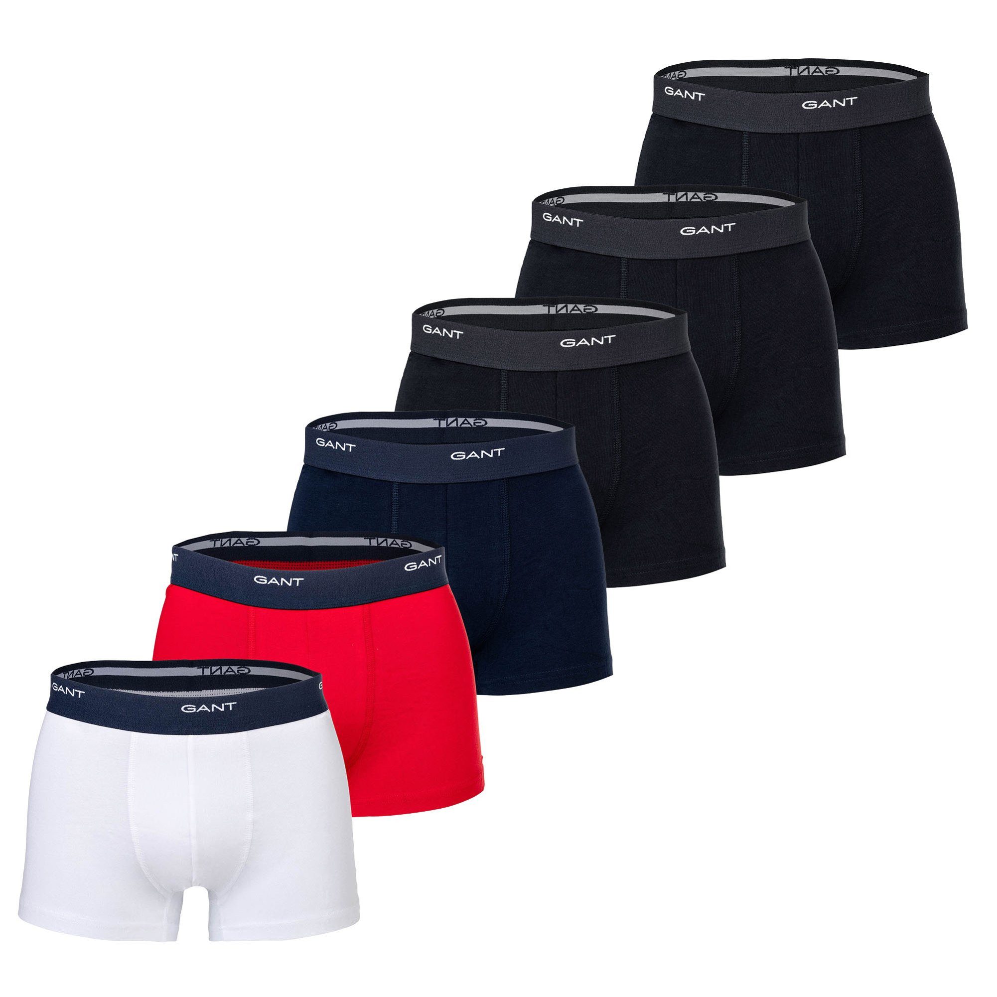 Gant Boxer Herren Boxershort 6er Pack Baumwolle (Packung, 6er Pack)
