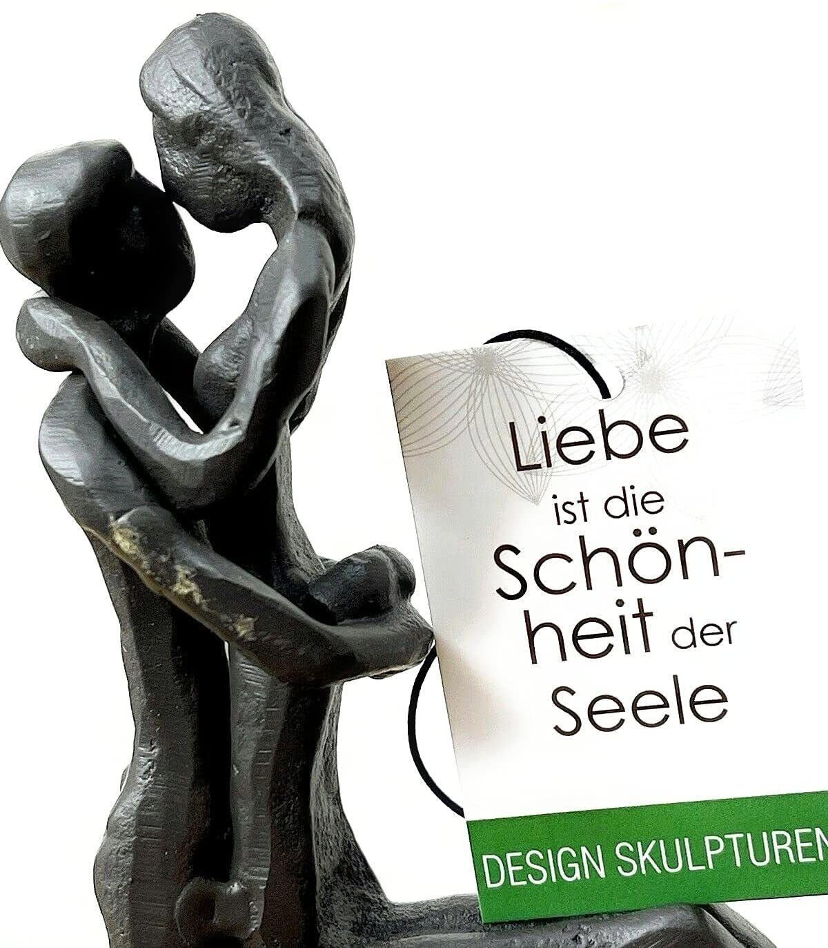 MF Design aus Romantiker Eisen Kissing Ges GILDE Dekoobjekt brüniert 19cm Höhe Skulptur