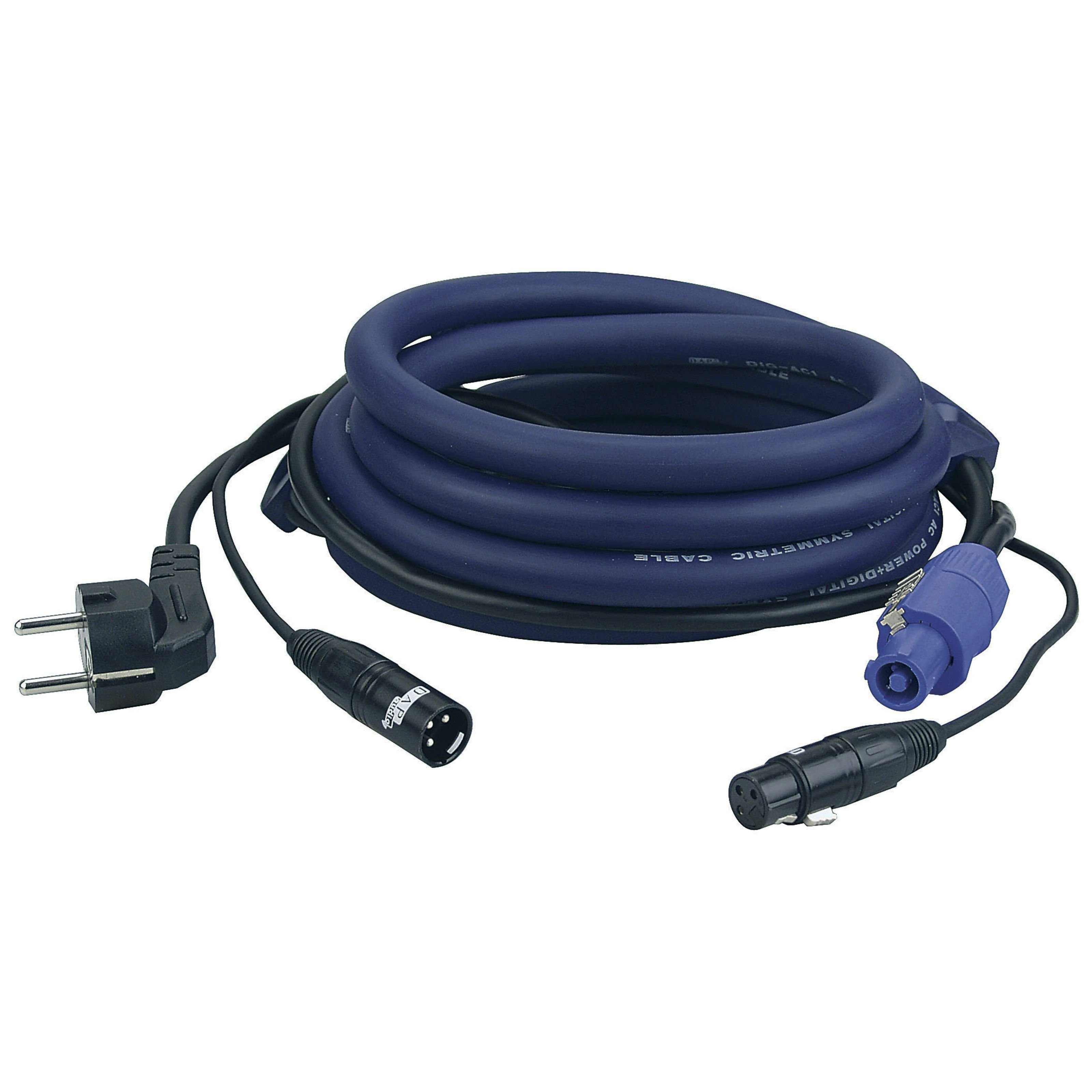 DAP Audio-Kabel, FP06 Power-/Signalkabel 10m Schutzkontakt-P Twist/XLR-XLR - Kabel