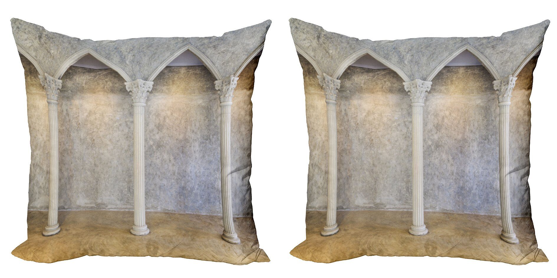 Interieur (2 Doppelseitiger Abakuhaus für Säule Kissenbezüge Accent Antiquitäten Stück), Digitaldruck, Modern das