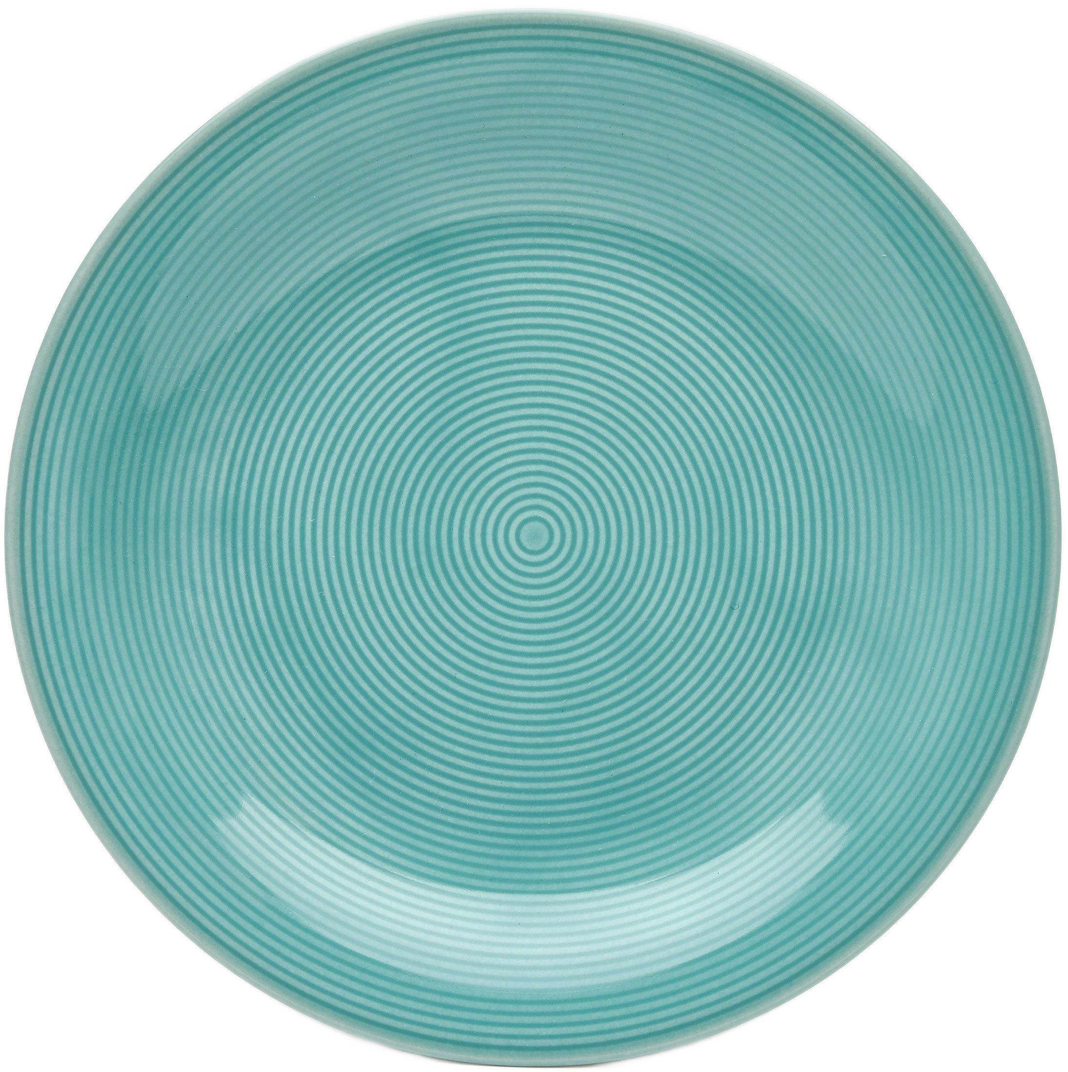 van Well Dessertteller Teller Set, Jive, Teller 21 cm, 6 Stück, (6 St), dezentes Spiraldekor, spülmaschinen-und mikrowellengeeignet