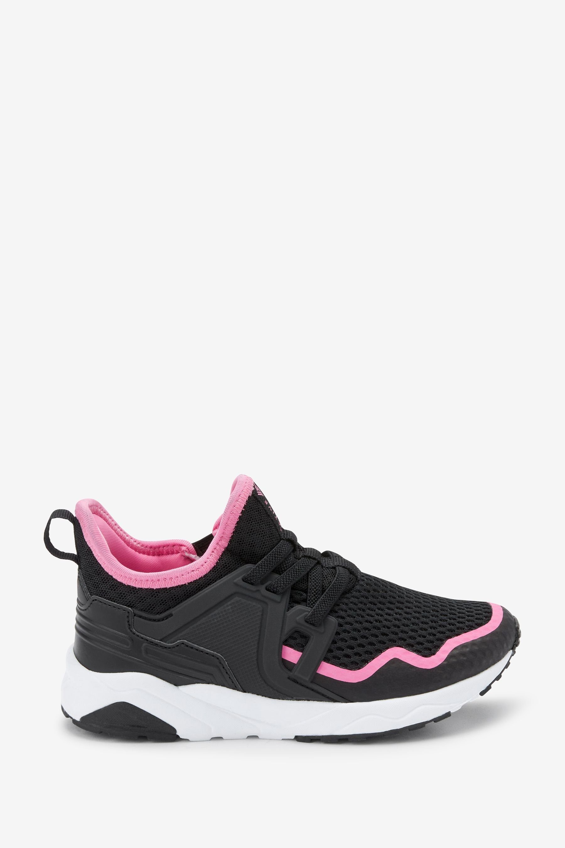 Next Elastischer Sportschuh mit (1-tlg) Sneaker Schnürung Black/Pink