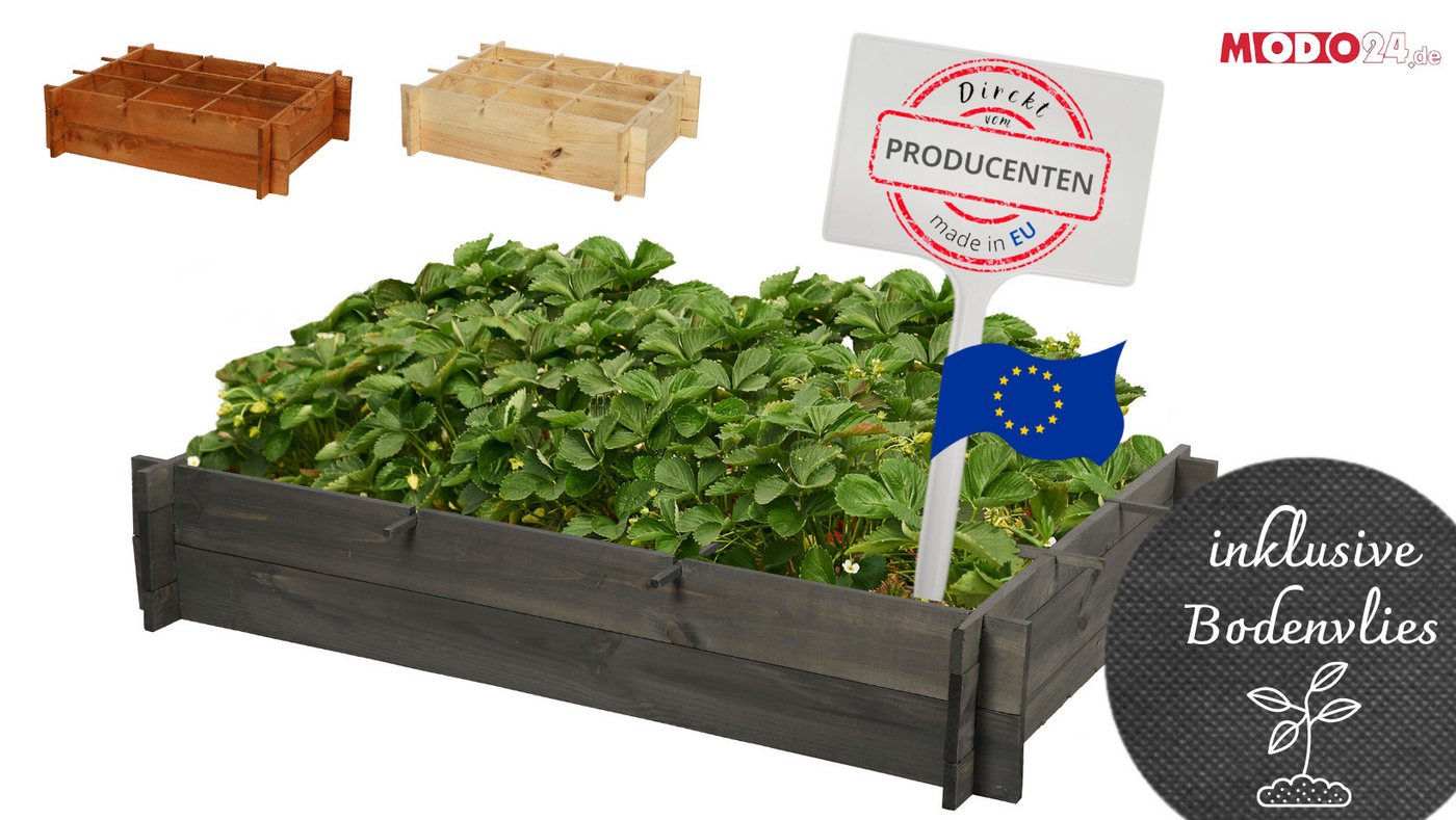 Thumbnail - Modo24 Hochbeet ZP05 Kräuterbeet Holz Pflanzbeet Garten FSC Holz, Pflanzenbeet Hochbeet Gartenbeet aus Holz, viele Größe...