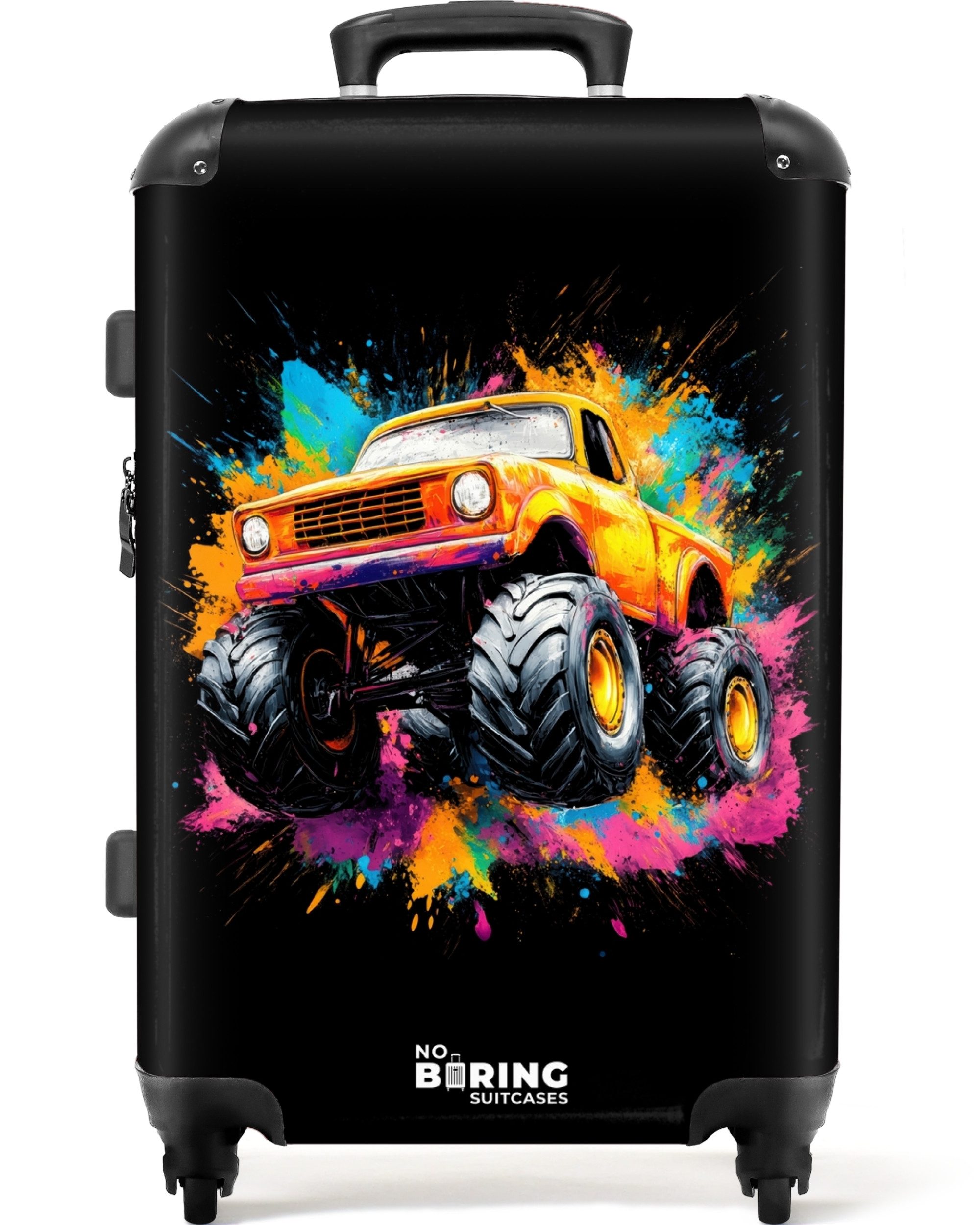 NoBoringSuitcases.com© Hartschalen-Trolley Monstertruck mit buntem Graffiti günstig online kaufen