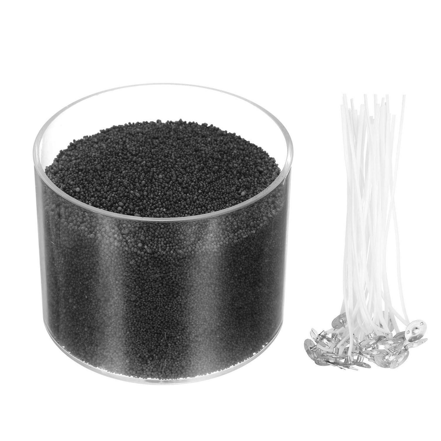 LuxusKollektion Duftkerze Kerzenwachs Perlen Schwarz 600g