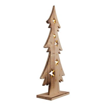 näve Dekolicht, Weihnachtsbaum LED Deko XMAS Holz Kiefer Innen- und Außen IP44 H 80 cm