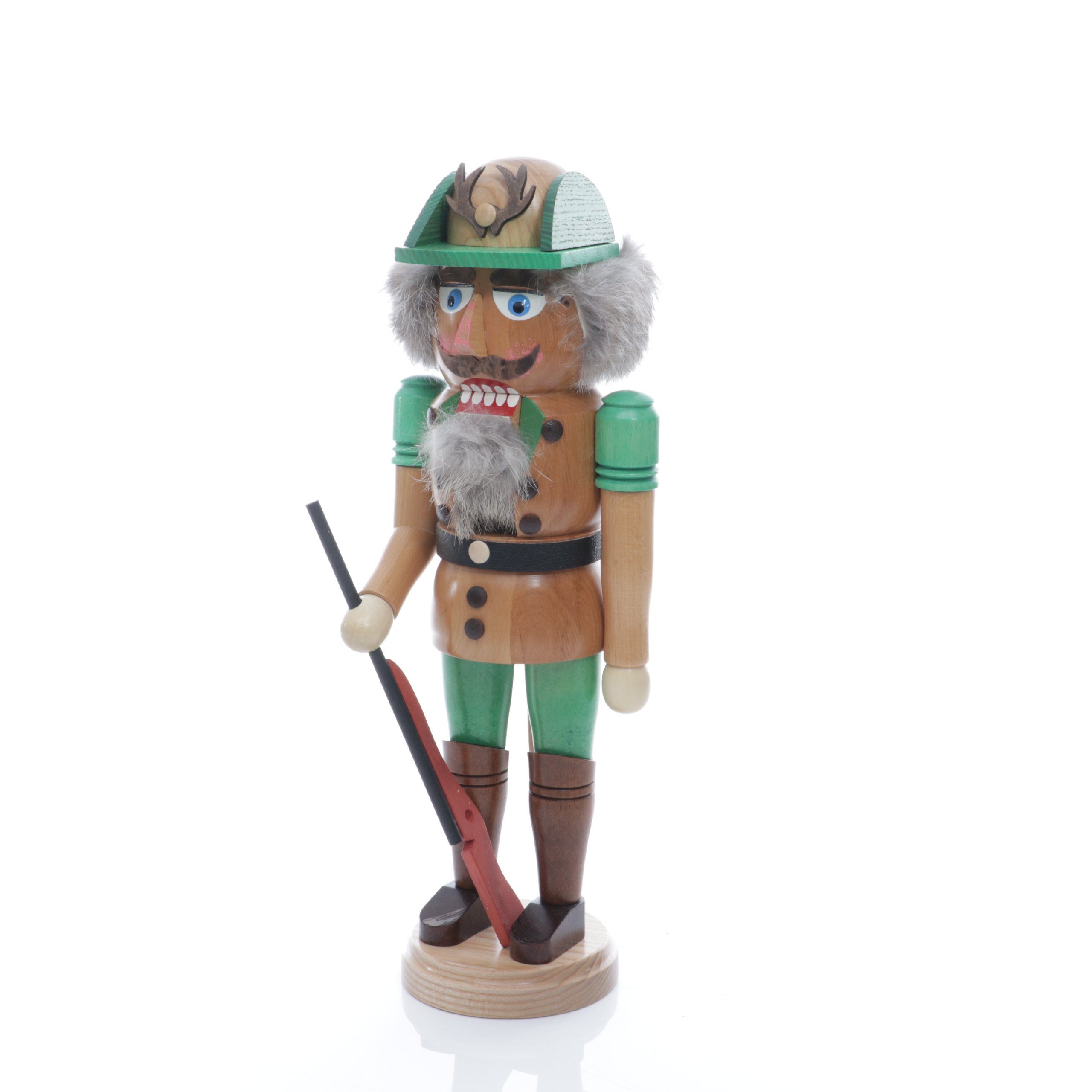 Nussknacker Nußknacker Wildschütz mit Gewehr Höhe= 36cm NEU