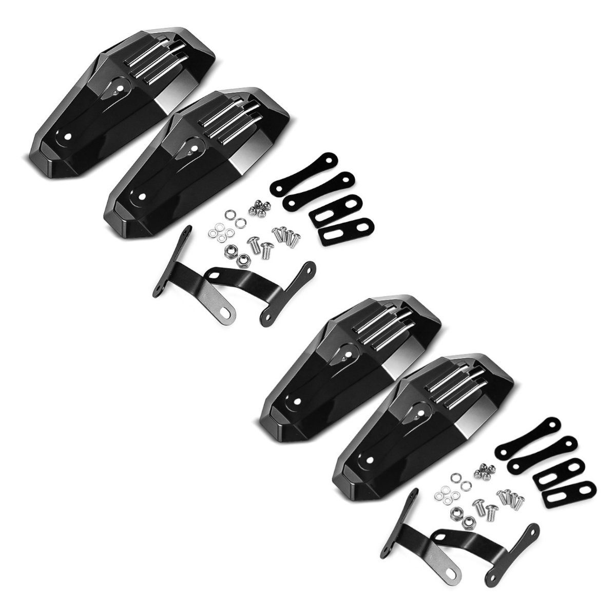 Sitzbank 2x Handprotektoren Universal # HP8 Lenkerschutz schwarz Spar-Set