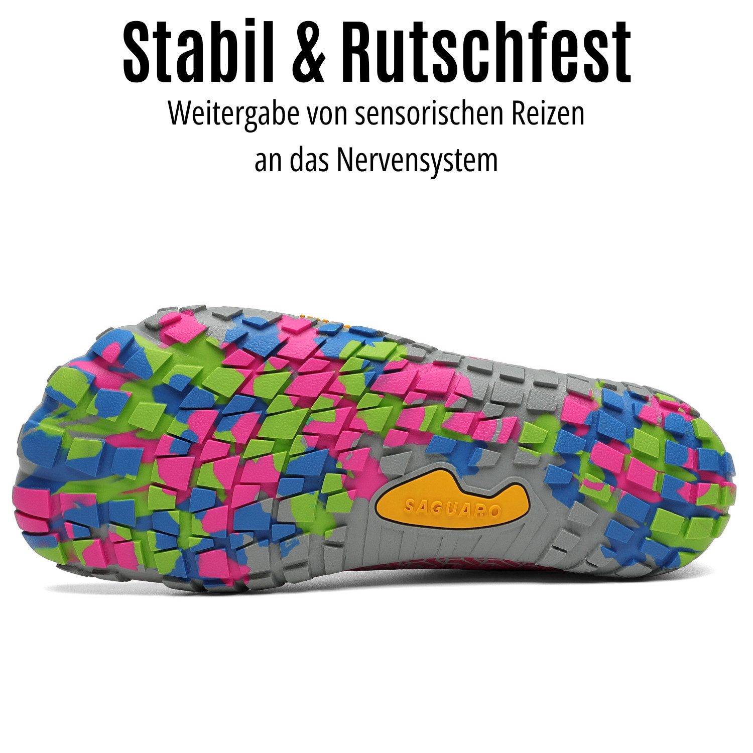 SAGUARO Sport Sommer Barfußschuh (5mm Sohlenstärke, Nullabsatz, bequem, leicht, atmungsaktiv, rutschfest) Minimalschuhe Laufschuhe Sport-Schuhe Jogging Sneaker Trail-Running