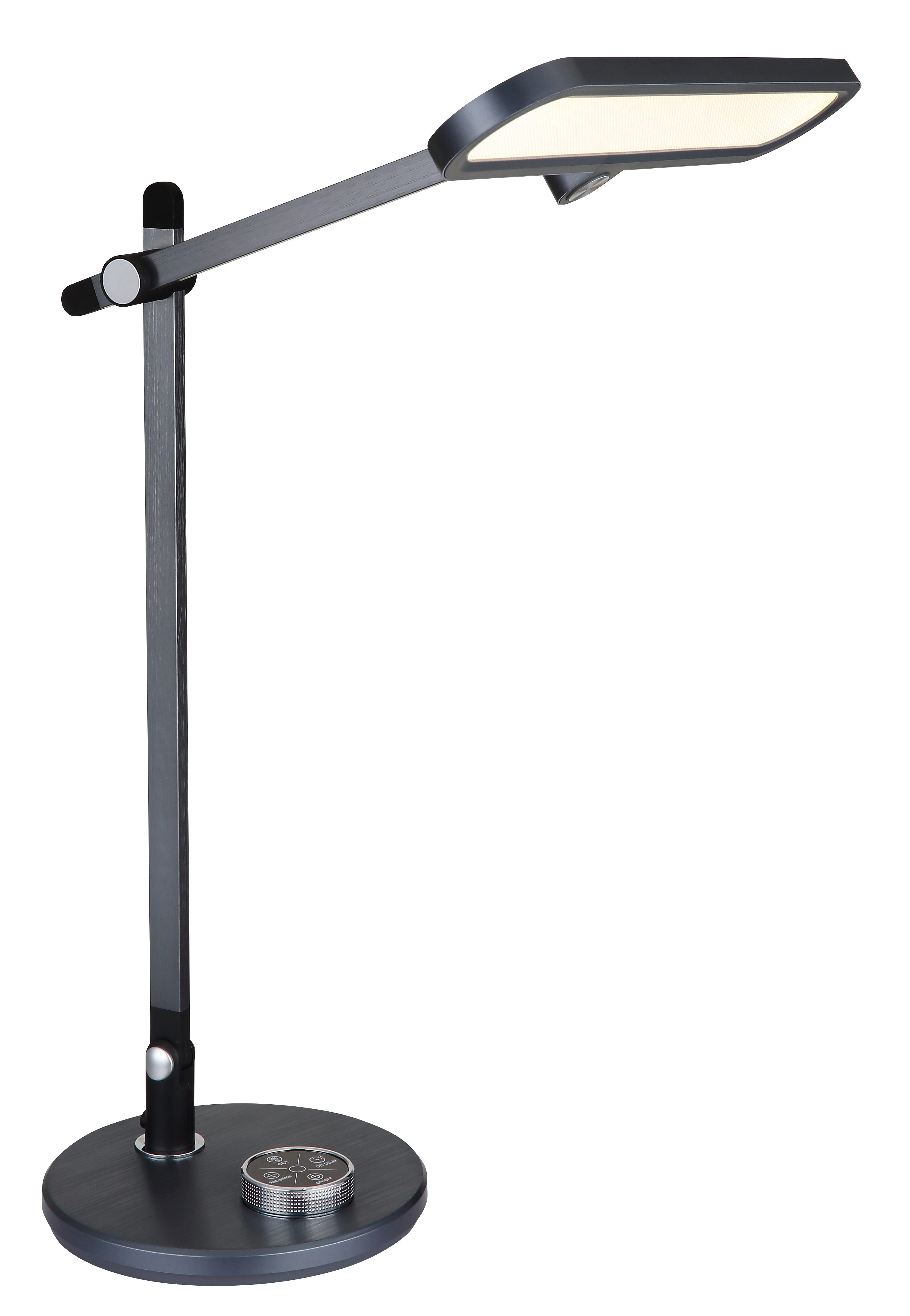 GLOBO LIGHTING LED Tischleuchte BERLETTA, Dimmfunktion, Memoryfunktion, Timerfunktion, mehrere Helligkeitsstufen, LED fest integriert, Tischlampe/Arbeitszimmer/Bürotischleuchte/grau/beweglich