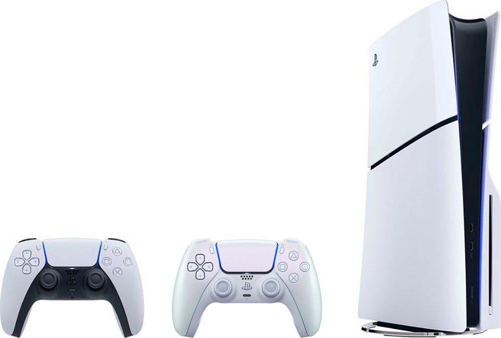 Playstation PS5 Disk Edition (Slim) inkl. DualSense Controller Chroma Pearl 1TB (Konsolen-Bundle), 4K UHD Gaming, Schnelle Ladezeiten, VR-Unterstützung