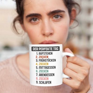 Trendation Tasse Trendation - Zocker Gamer Tasse mit Spruch Geschenk Junge Jungs Gaming Kaffeetasse Der Perfekte Tag