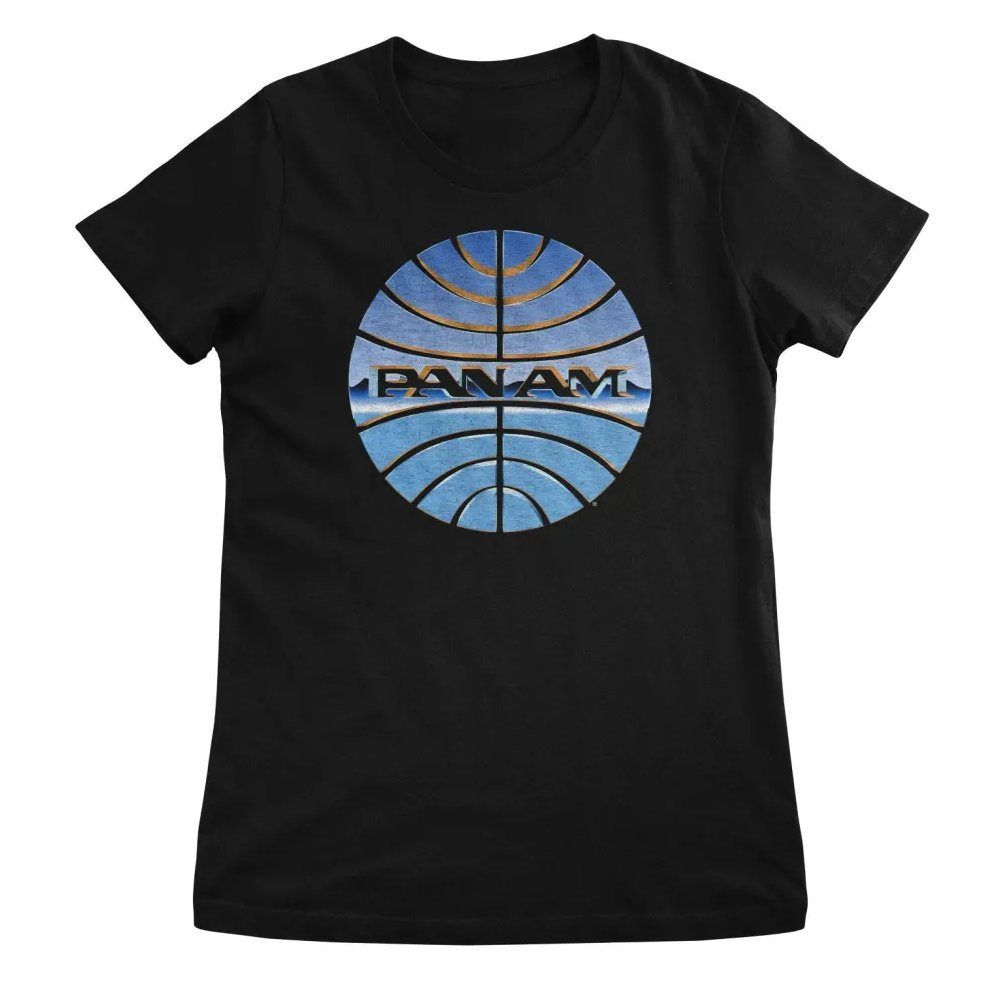 PAN AM T-Shirt Chromed Globe Logo Girly Tee
