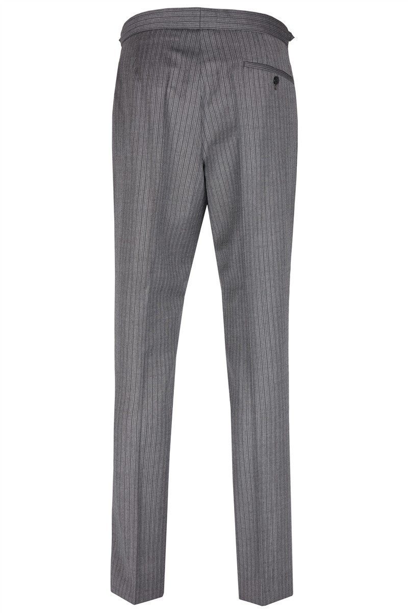 Wilvorst Anzughose Wilvorst Herren Cut-Stresemannhose Classic-Fit Grau gestreift