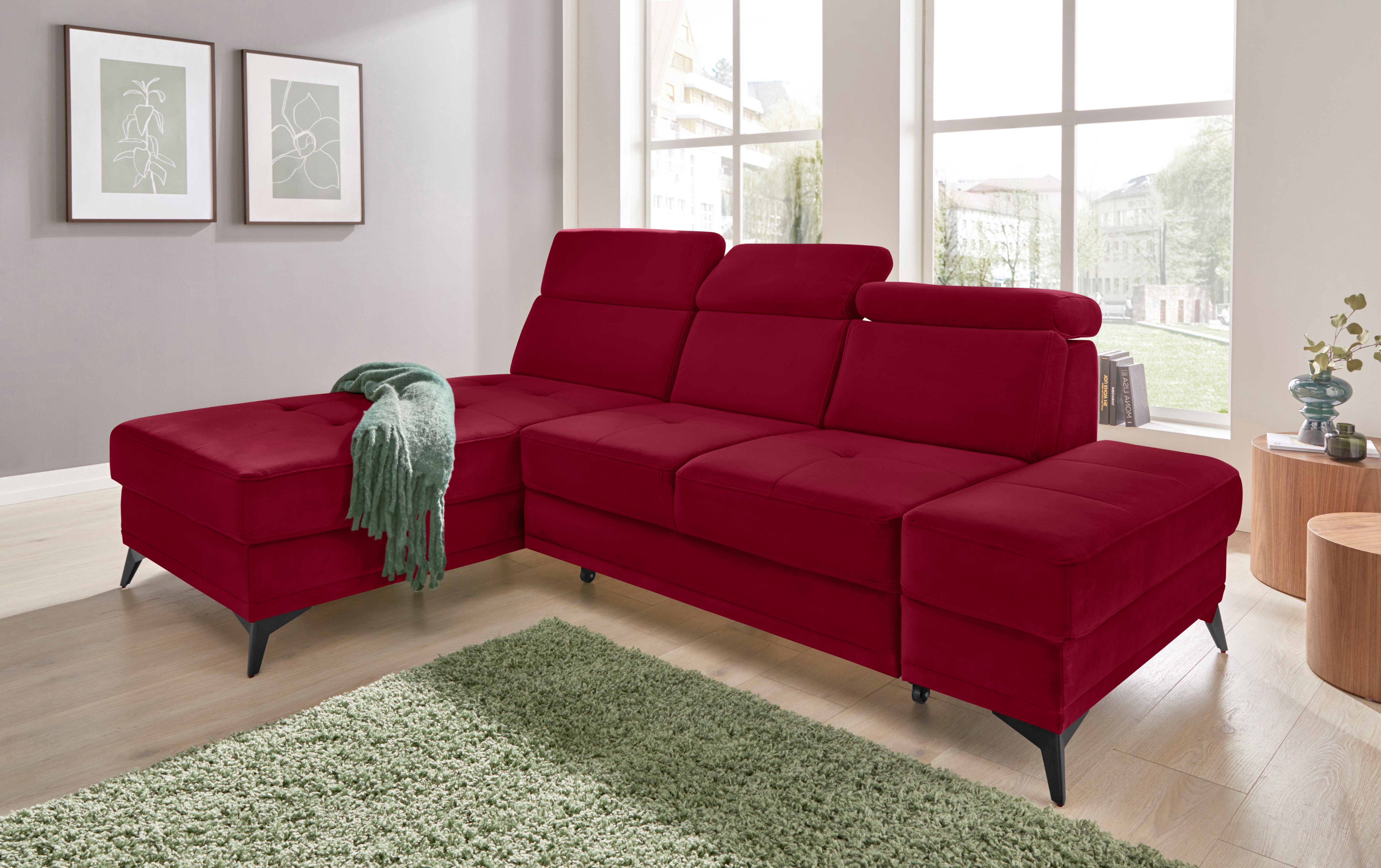 INOSIGN Ecksofa Cardiz L-Form, inkl.Kopfteilverstellung und günstig online kaufen