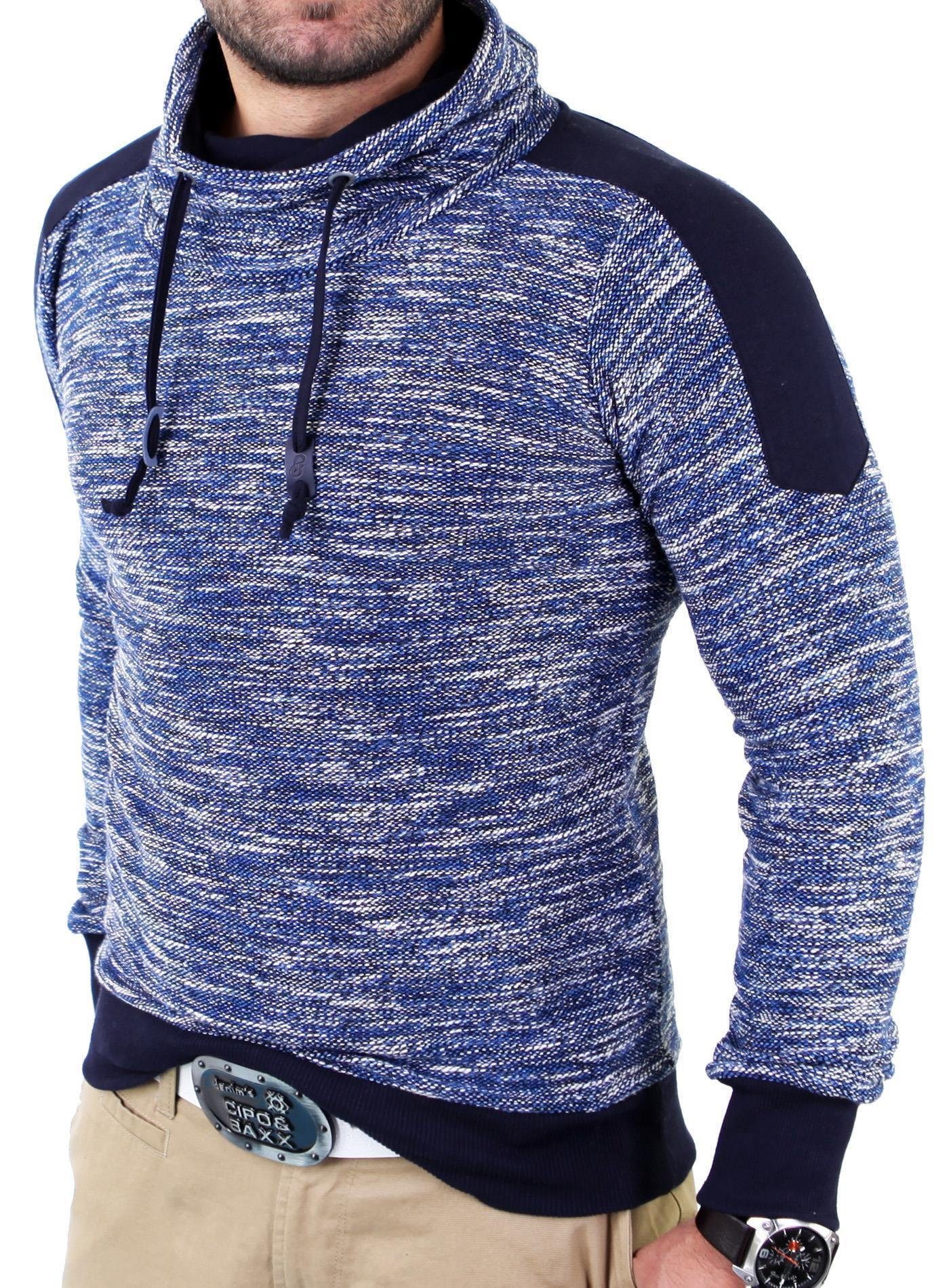Strickpullover Reslad Herren Huge Collar Sweatshirt Pullover RS-105