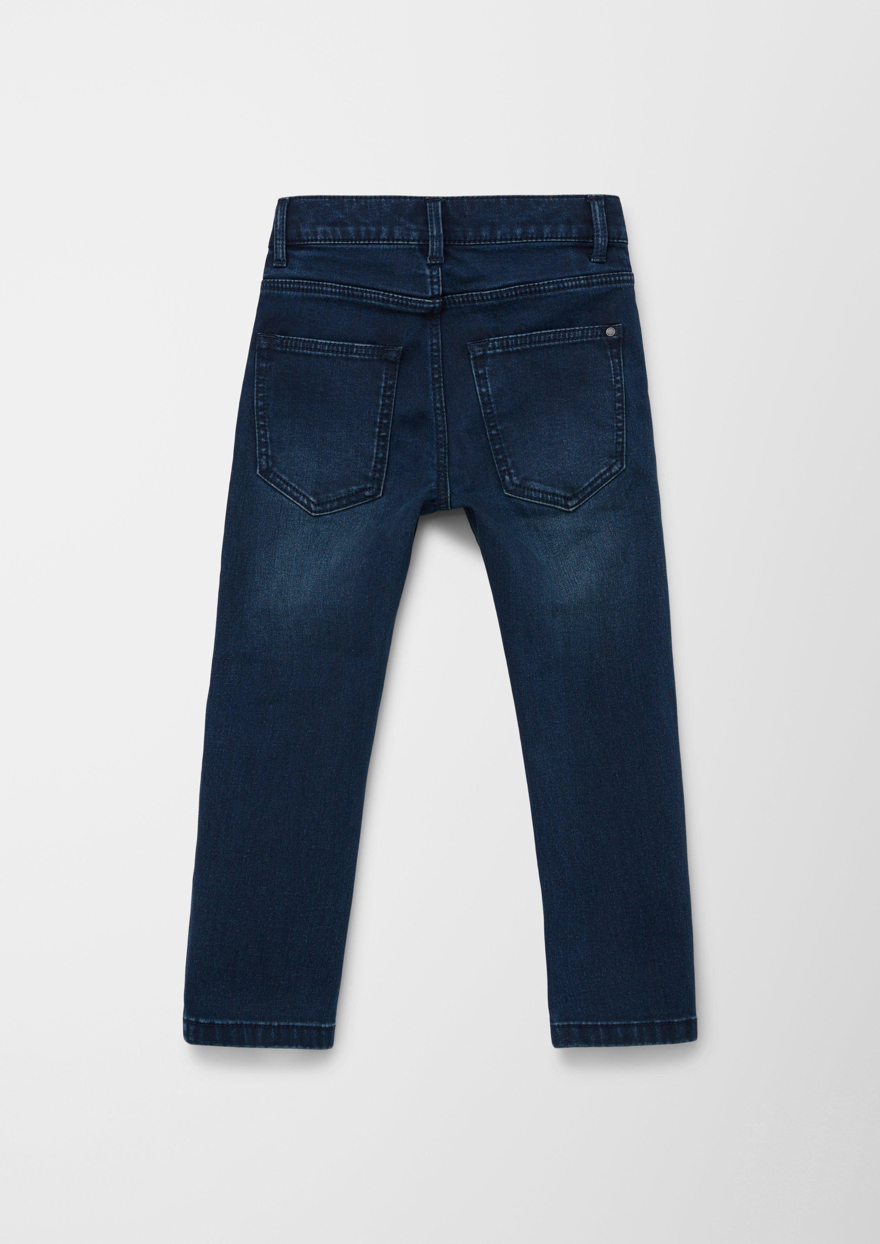 Leg Waschung / Jeans / / s.Oliver / Used-Look Rise Mid 5-Pocket-Jeans Fit Regular Straight Pelle Kontrastnähte,