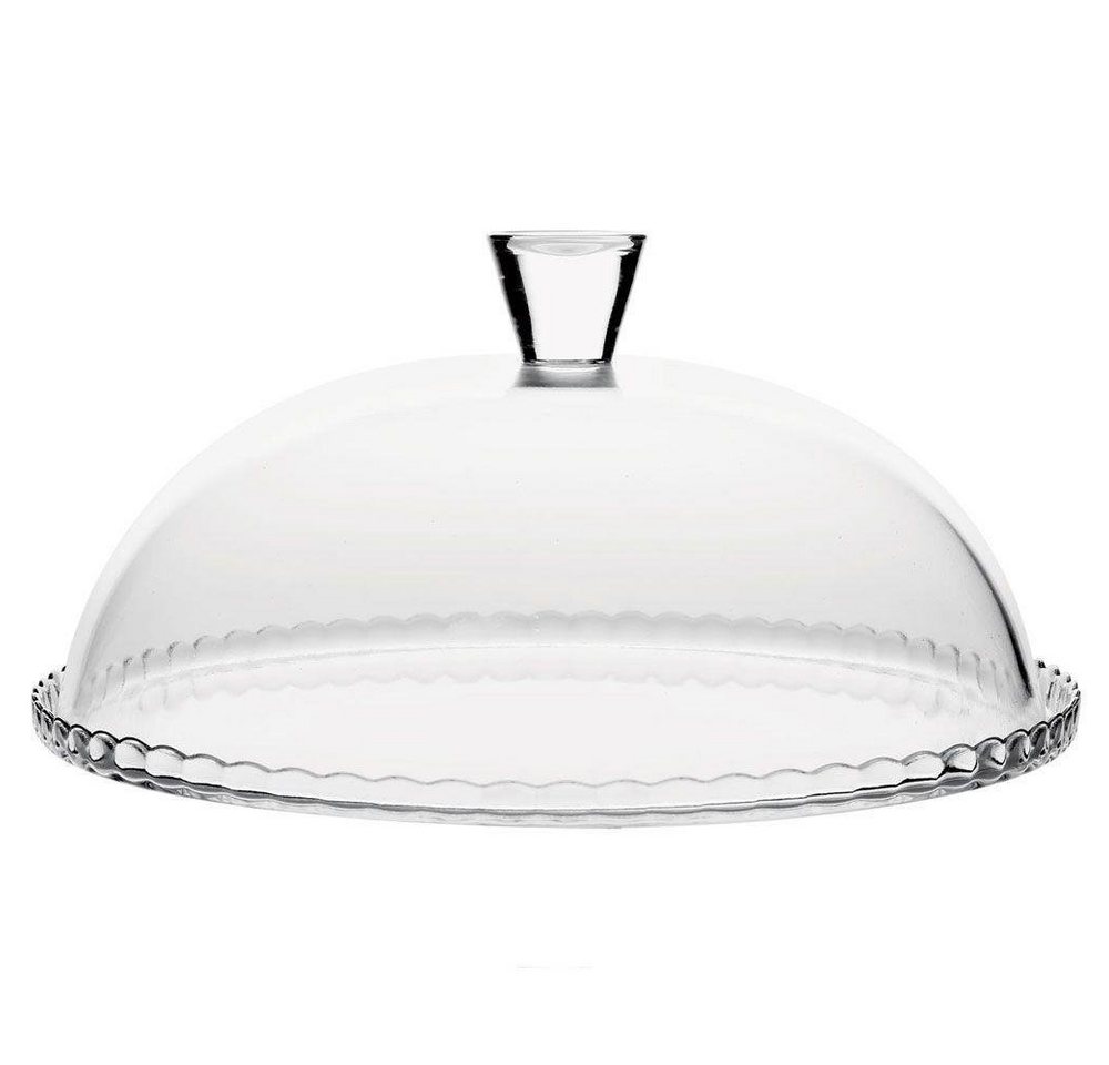 Pasabahce Servierplatte Pasabahce Patisserie Servierplatte mit Haube, Glas, (Packung)