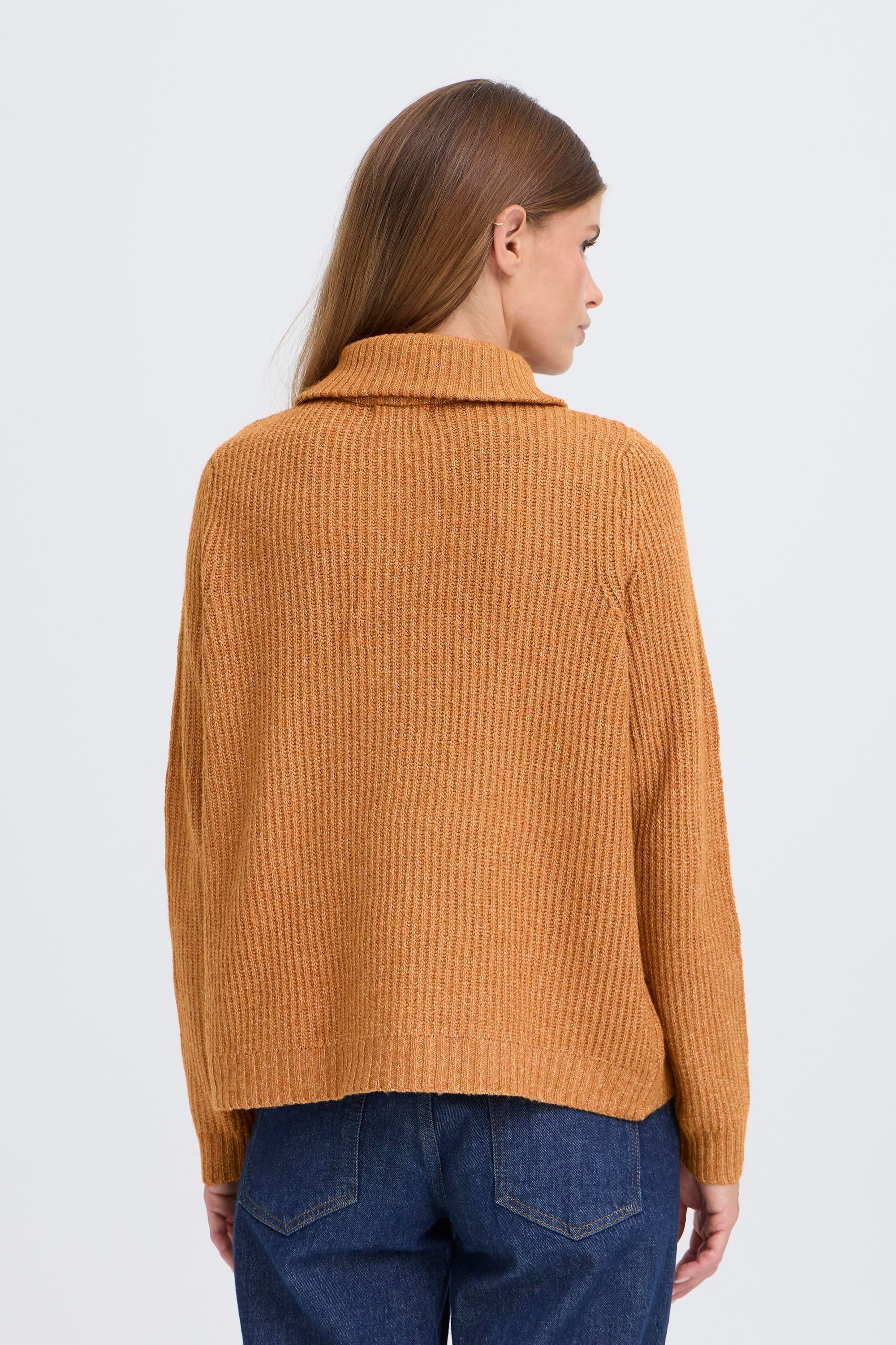 OXMO Troyer OXBallino Modischer Grobstrick-Pullover mit Troyerkragen