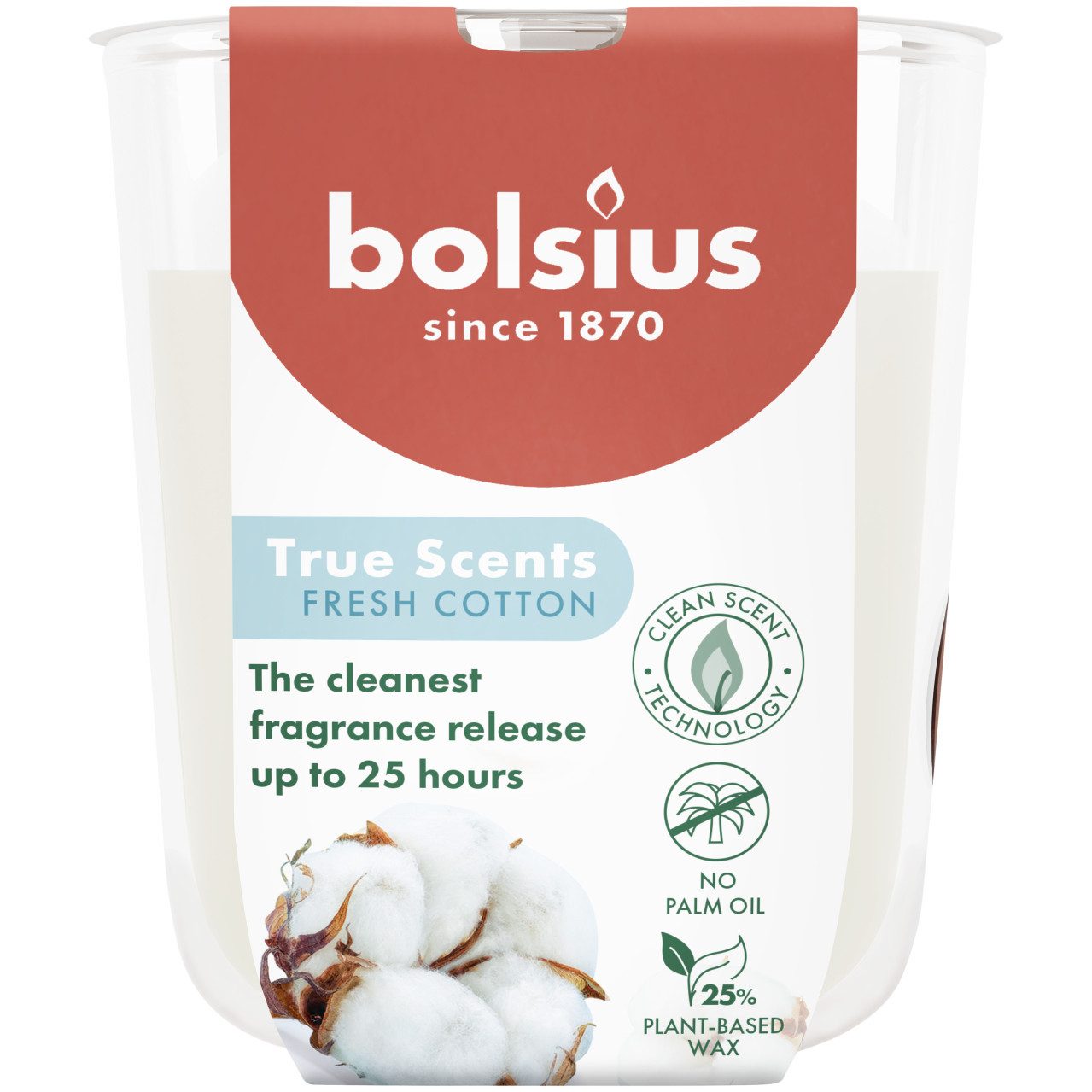 Bolsius Duftkerze Bolsius Duftkerze im Glas true scents Ø 7,3 x 8 cm