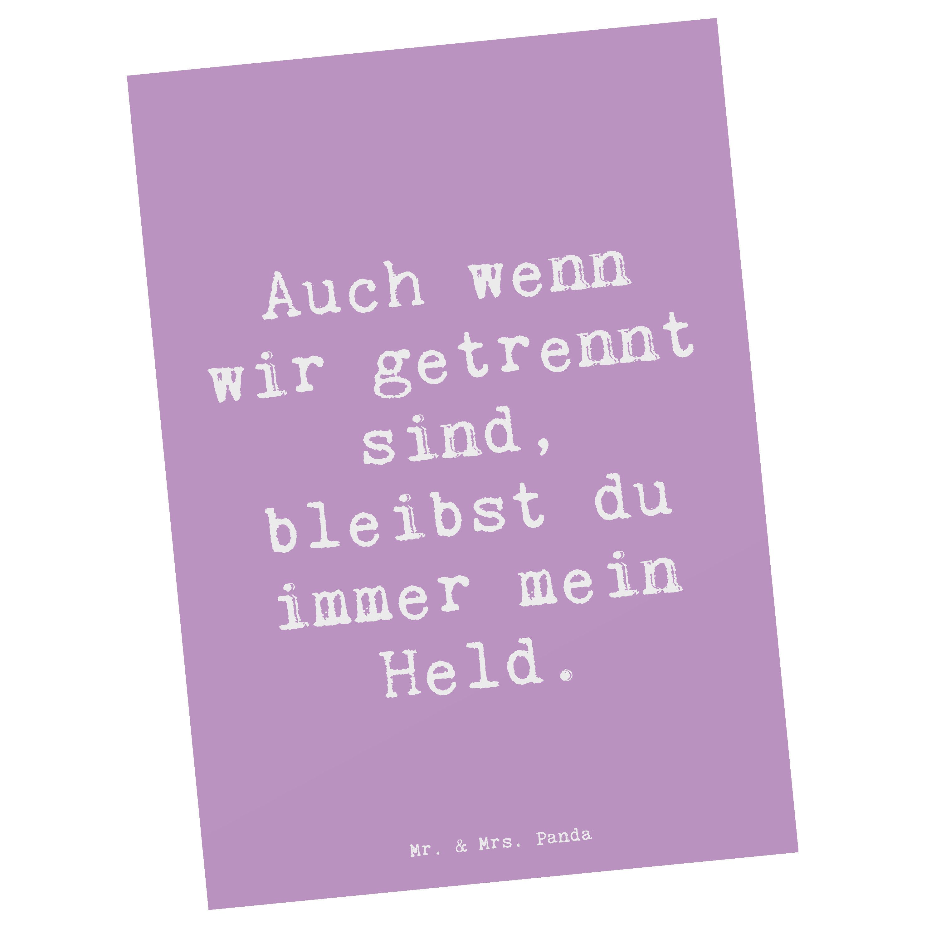 Postkarte Trennung von den Eltern Held - Lavendeltraum - Geschenk, physische Di