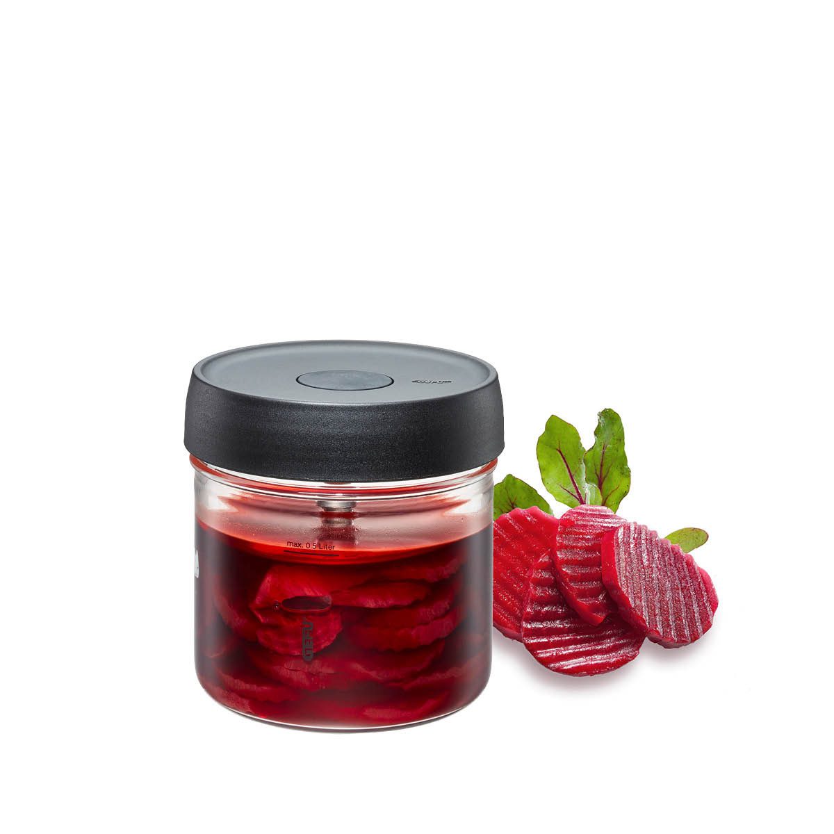 GEFU Fermentationsglas Fermentierglas NATIVO Mit Deckel und Gärventil 500