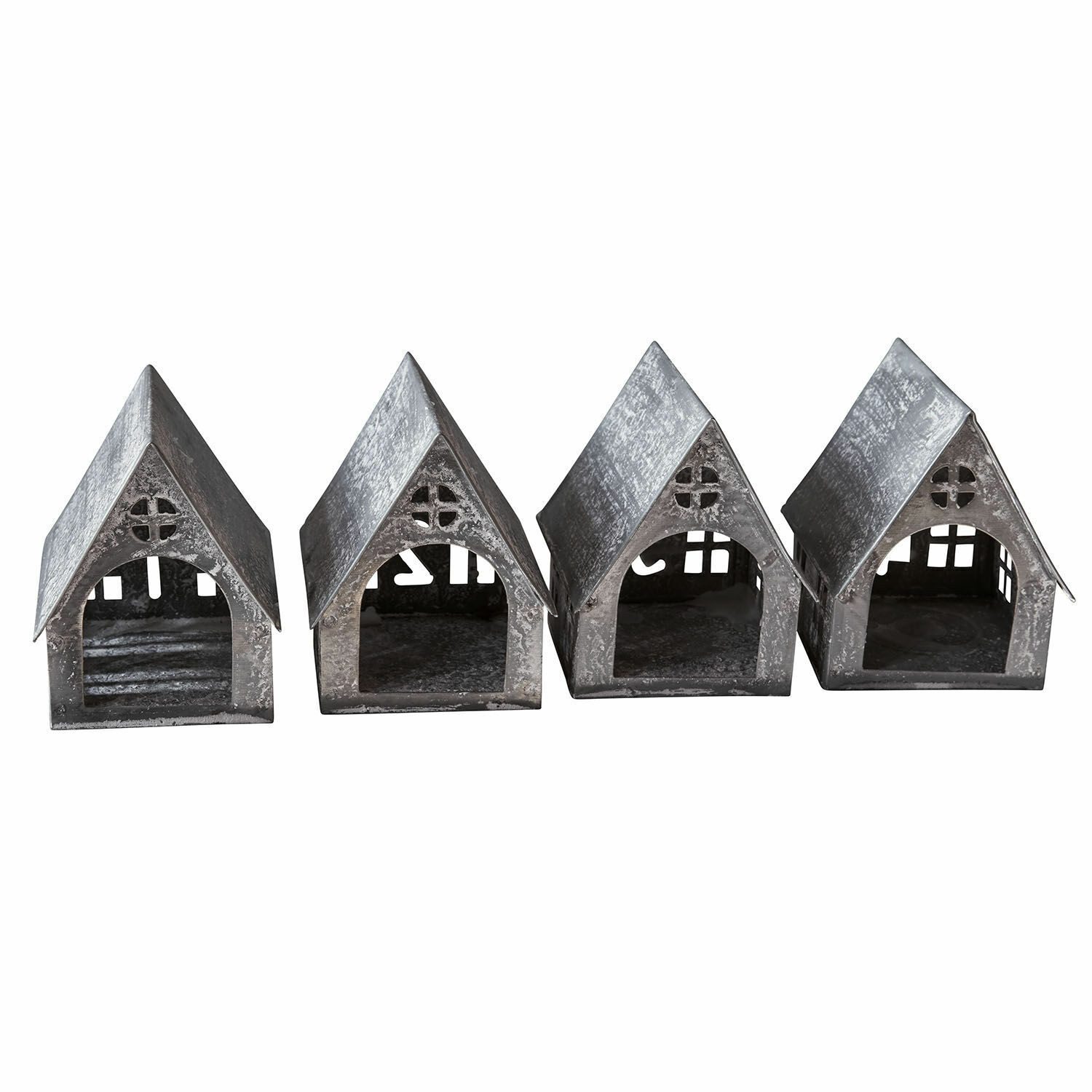 Mirabeau Windlicht Windlicht 4er Set Ivolere antikgrau (4er Set, 4er Set)