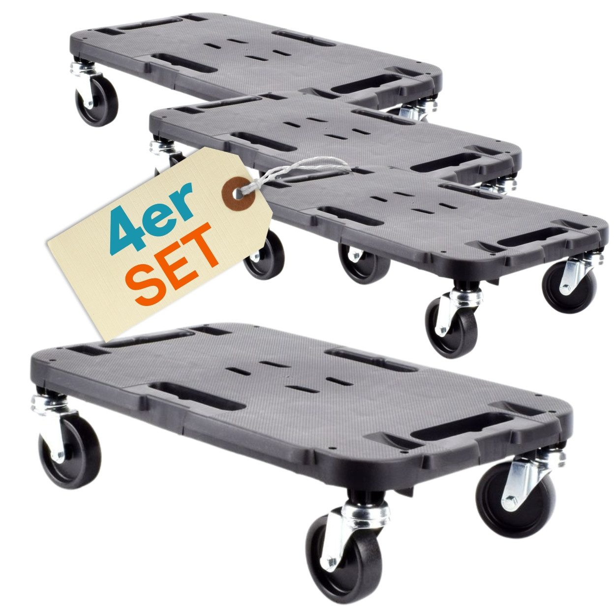 GarPet Transportroller 4er Set Transport Roller Rollbrett Werkstatt Pflanzen Möbel Pflanzen