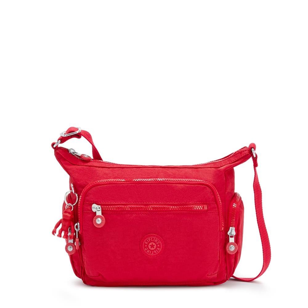 KIPLING Umhängetasche GABBIE S, Klein in Rot Schultertasche mit vielen Fäch günstig online kaufen
