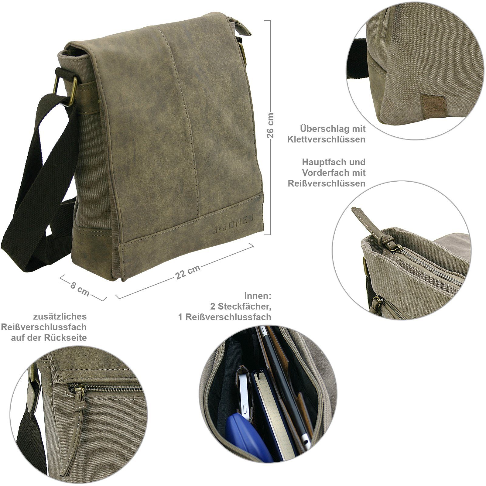 J JONES JENNIFER JONES Schultertasche Umhängetasche günstig online kaufen