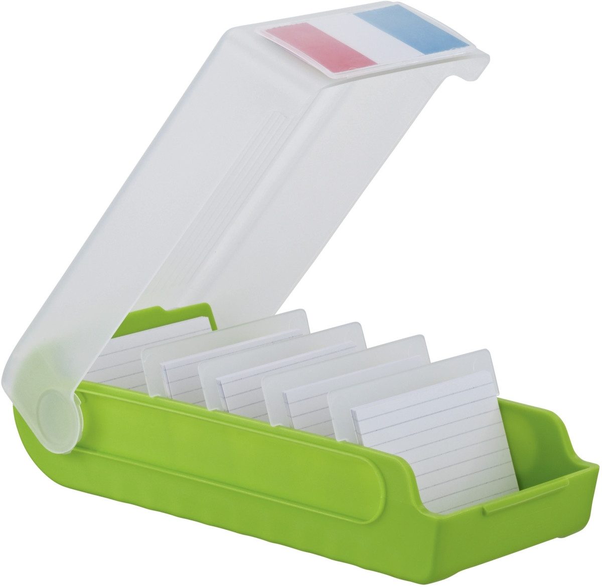 HELIT Karteikasten Lernkartei BeeBox A8 quer bis 600 Karten limettengrün